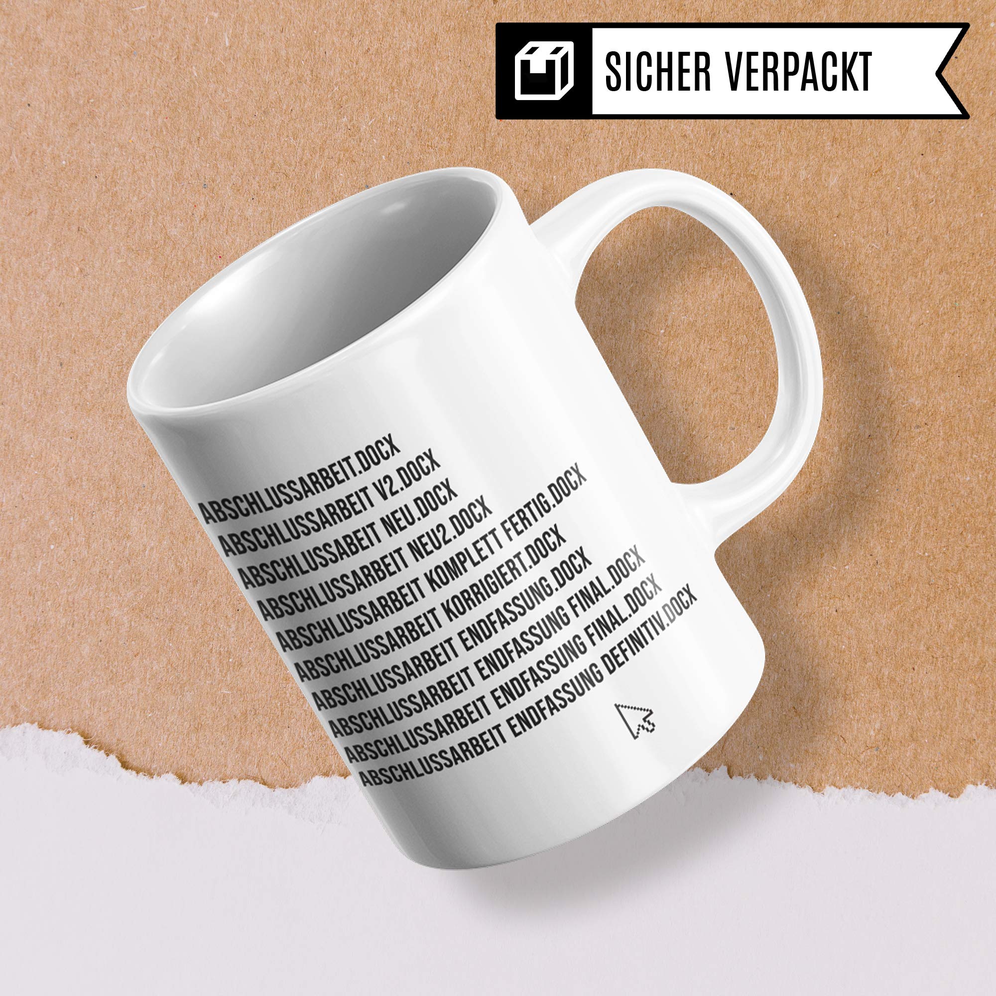 Pagma Druck Geschenke für Studenten, Tasse Studium, Studium Geschenkidee Uni Witz Becher, Kaffeetasse Studentin lustig, Abschluss Abschlussarbeit Bachelorarbeit Studieren Kaffeebecher