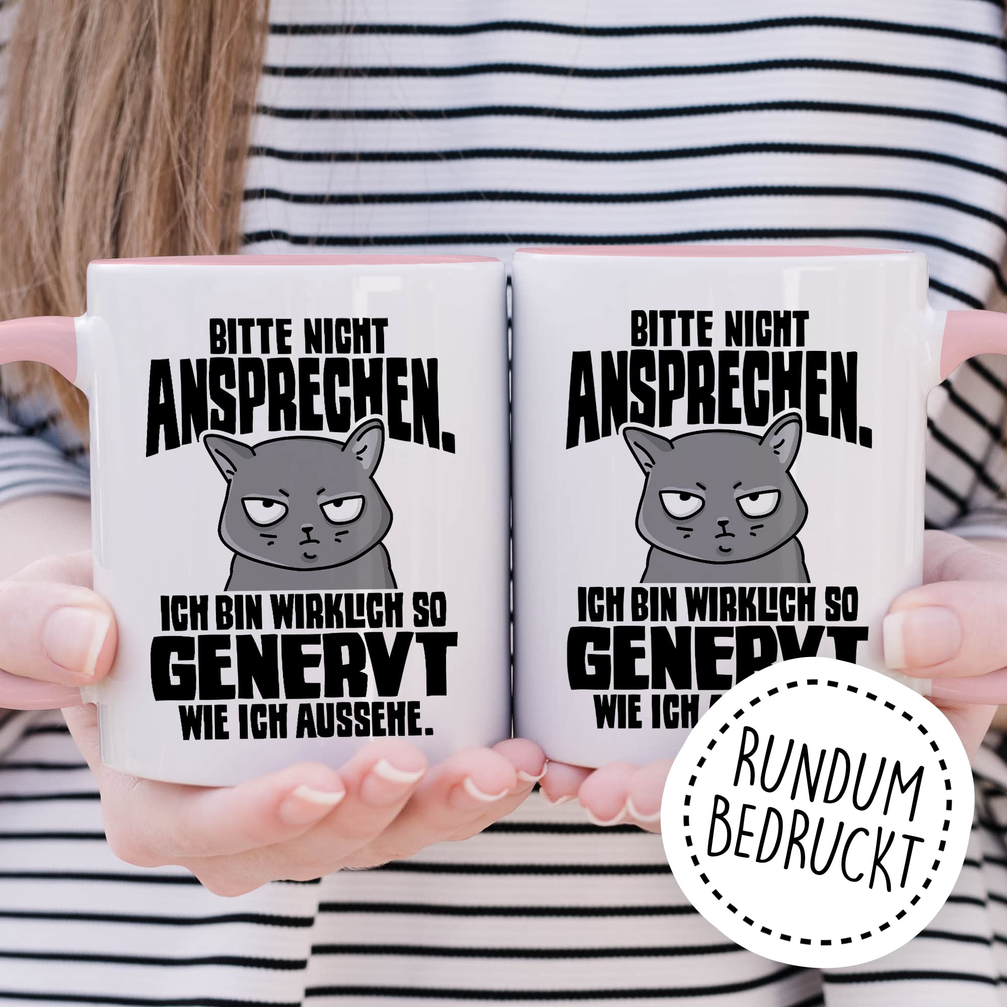 Lustige Tasse Spruch Kaffeetasse Sarkastisch Nicht ansprechen Kaffee-Becher Geschenk Büro Kollege Geschenkidee Kollegin Teetasse mit Motiv Humor