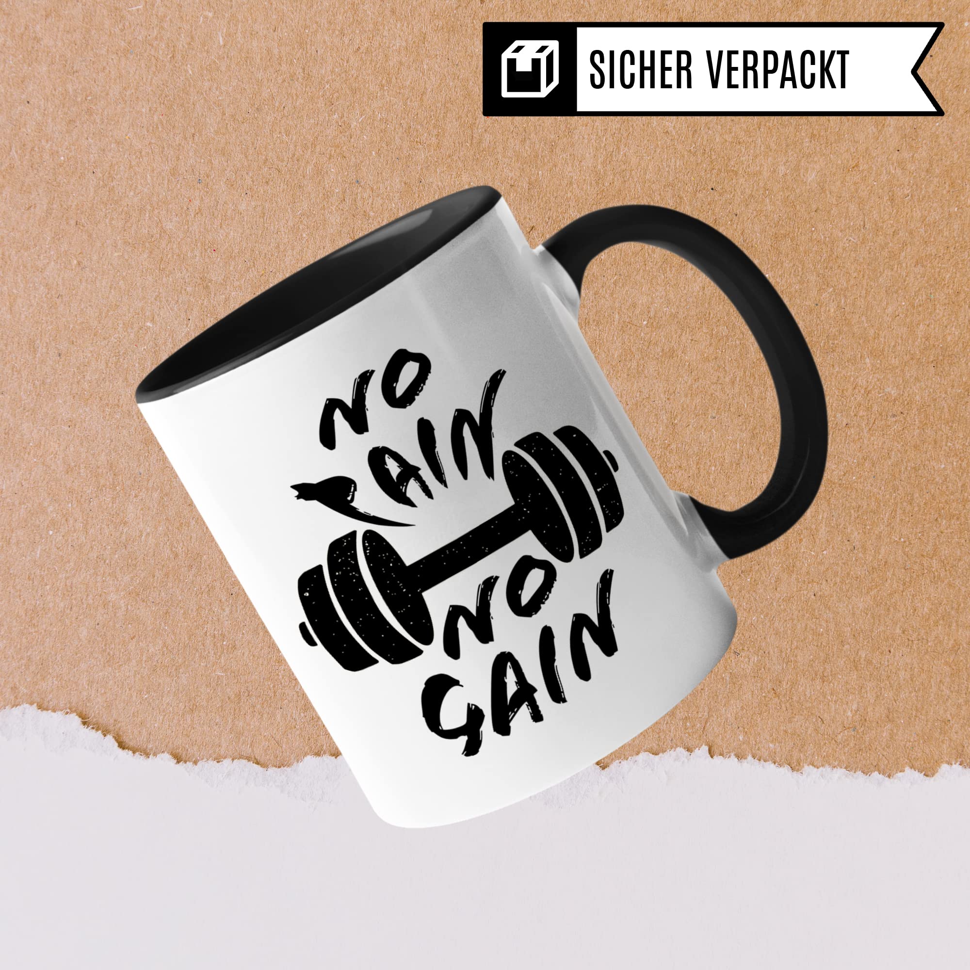 Gym Tasse, Workout Geschenk Bodybuilder Tasse mit lustigem Spruch Kaffeebecher Bodybuilding Kaffeetasse Training Krafttraining Geschenkidee für Gym Trainer Sport Becher