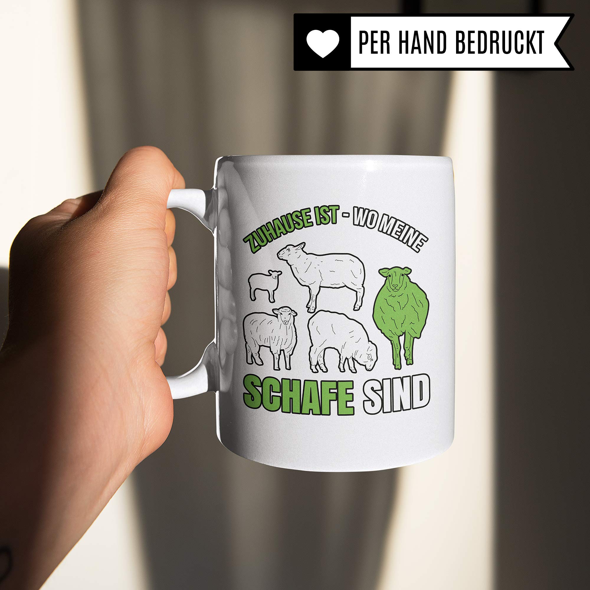 Schaf Tasse Geschenk - Schafe Spruch Becher Geschenkidee - Kaffeetasse für Schäfer Und Schafzüchter - Kaffeebecher Schafzucht Schäfchen Motiv