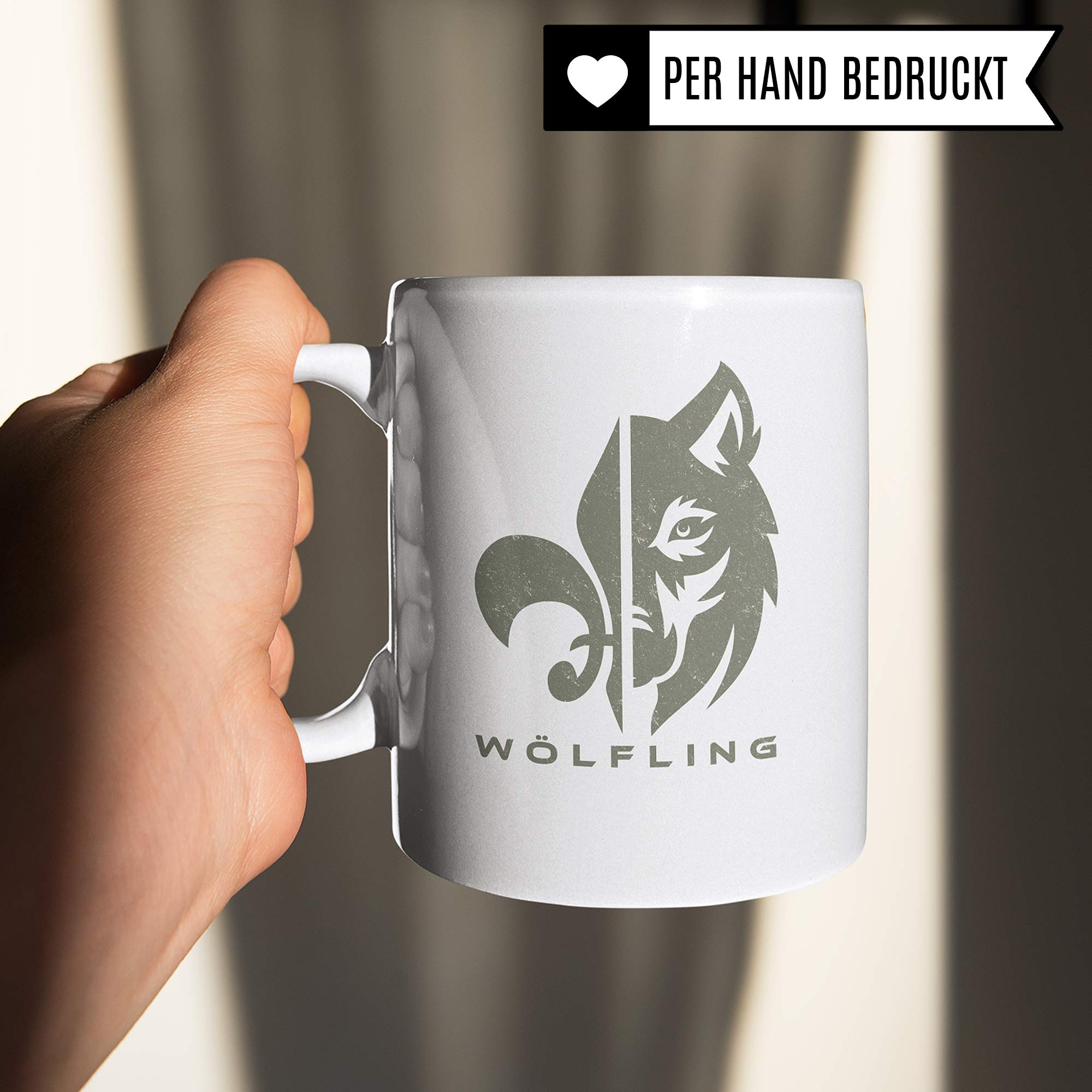 Pagma Druck Wölfling Geschenk Tasse, Pfadfinder Wölflinge Spruch Becher Geschenkidee, Kaffeetasse Scout Kaffeebecher