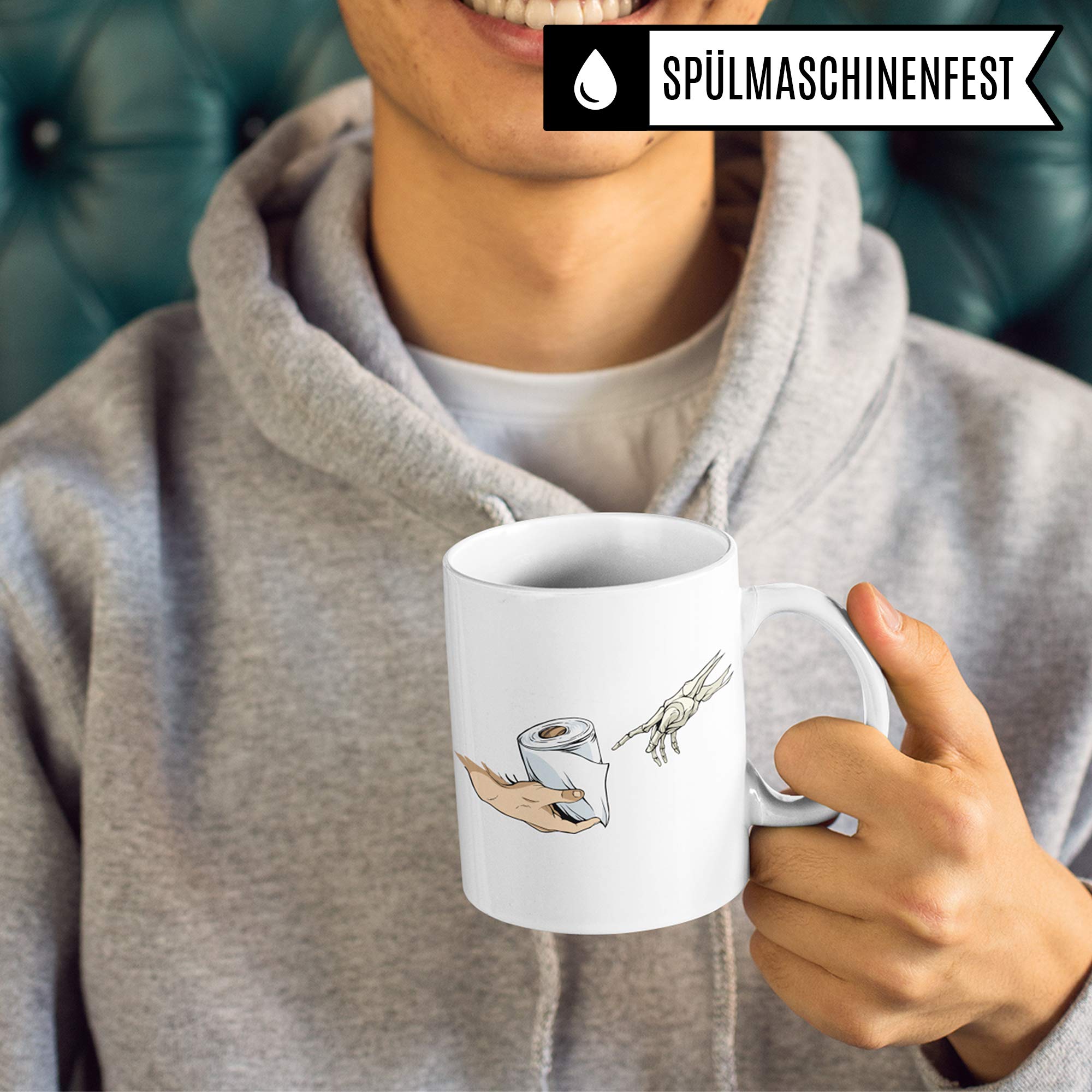 Pagma Druck Klopapier Krise Tasse Quarantäne Witz Geschenk Geburtstag Hamsterkäufe Geschenkidee Hamsterkauf Ironie Sarkasmus Kaffeetasse