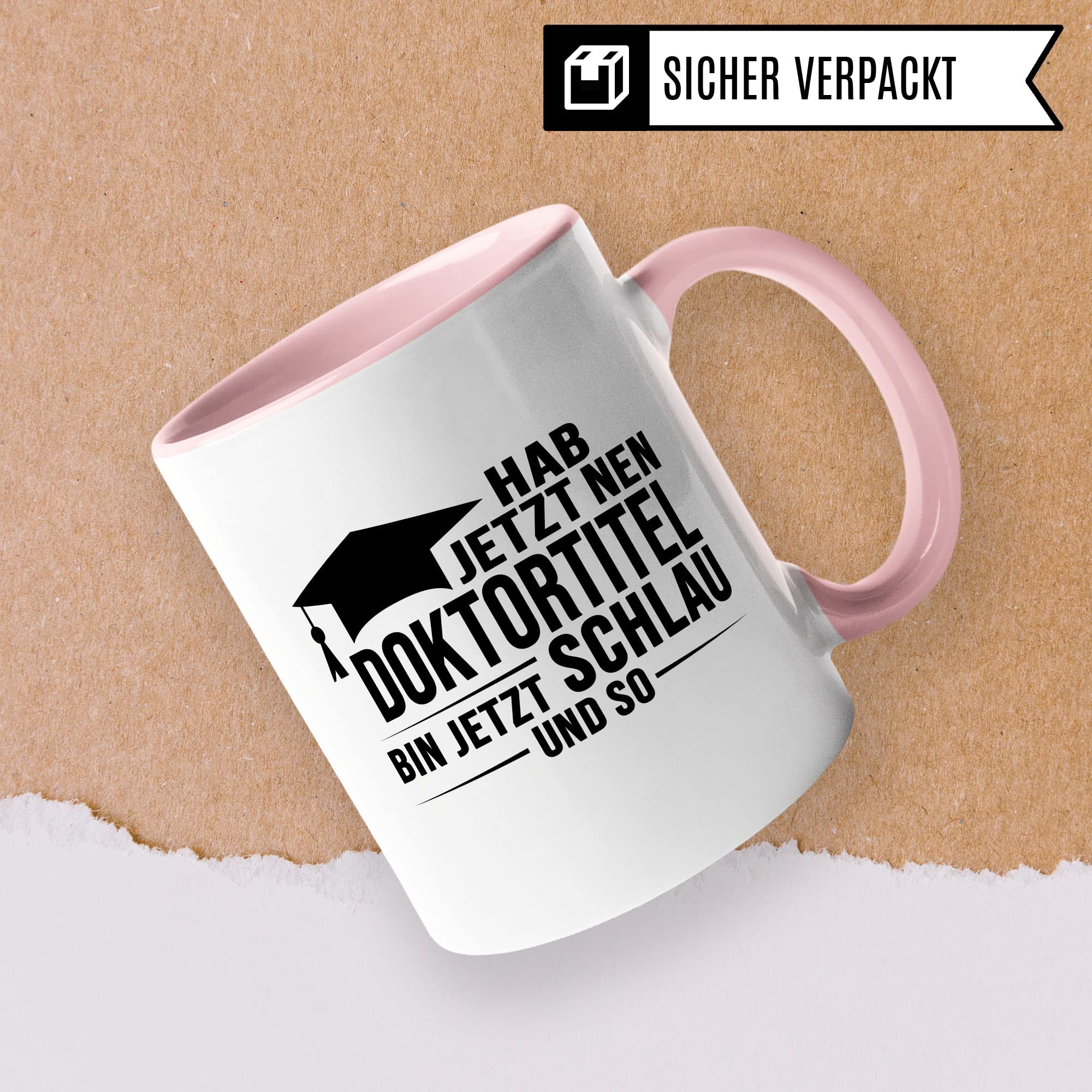 Doktortitel Tasse Geschenkidee, Kaffeebecher mit Spruch lustig, Doktor Geschenk, Kaffeetasse Humor Witz Geschenkidee für Doktorarbeit, Doktorin Teetasse