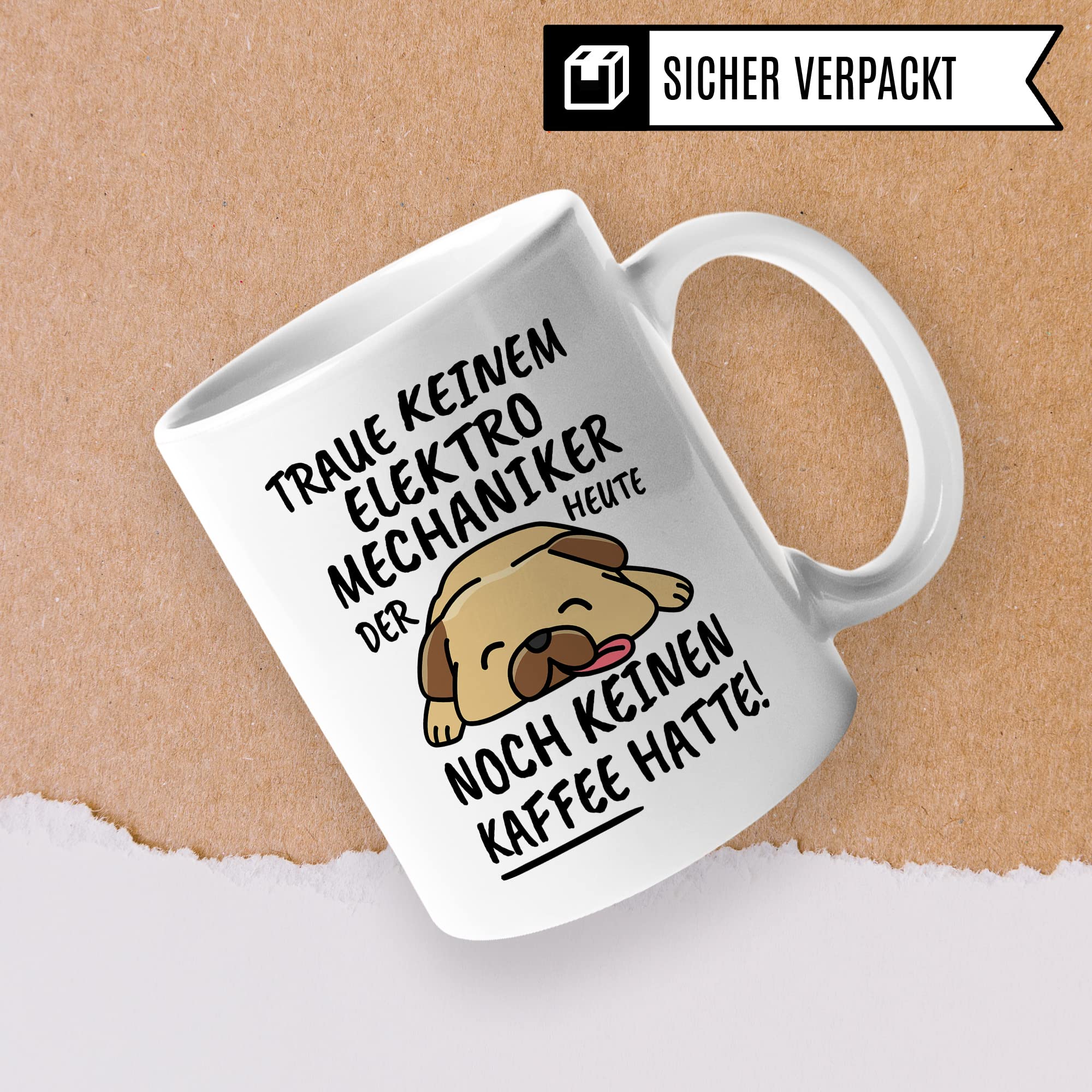 Tasse Elektromechaniker lustig Elektromechaniker Geschenk Beruf Spruch Kaffeebecher Elektromechaniker Geschenkidee Elektriker Elektroniker Elektronik Mechanik Kaffee-Tasse Teetasse Becher