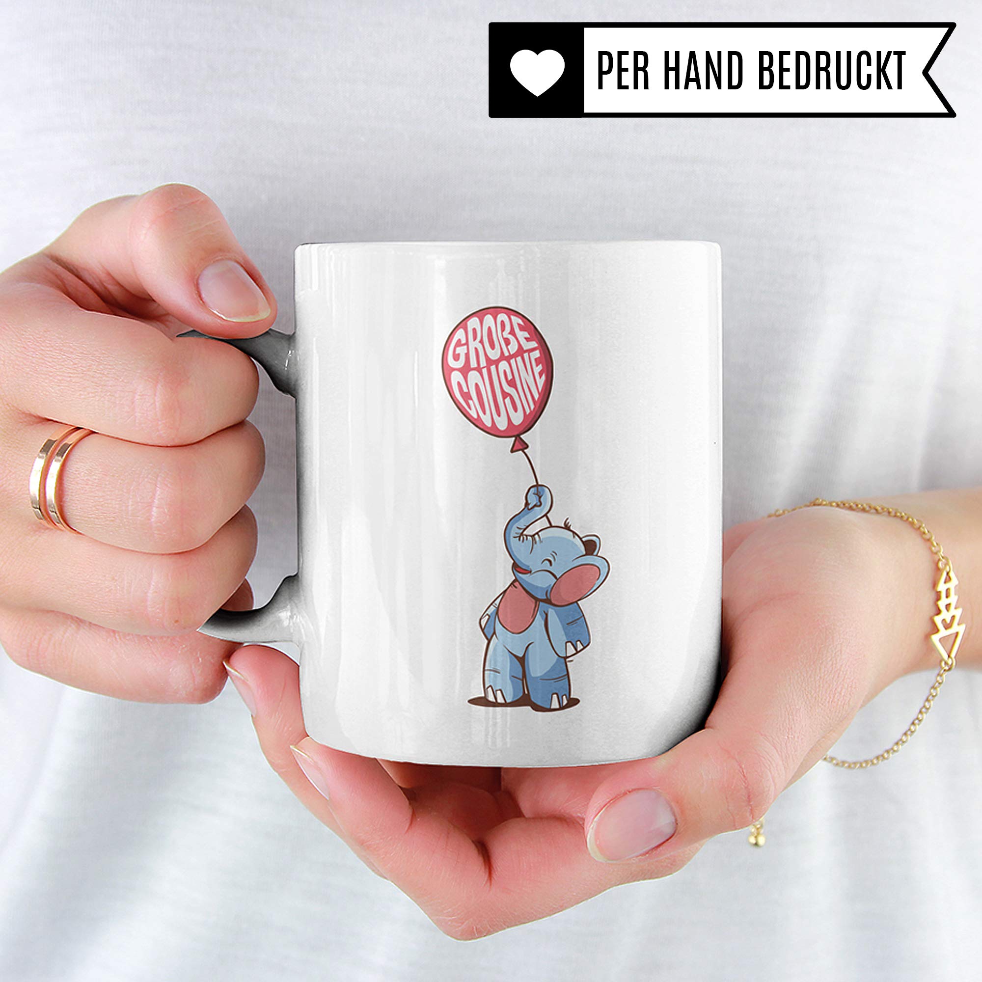 Pagma Druck Cousine Tasse, große Cousine Geschenkideen, Nichte Kaffeetasse Geschenk Cousine Becher lustig, Kaffeebecher Familie Kusine Spruch