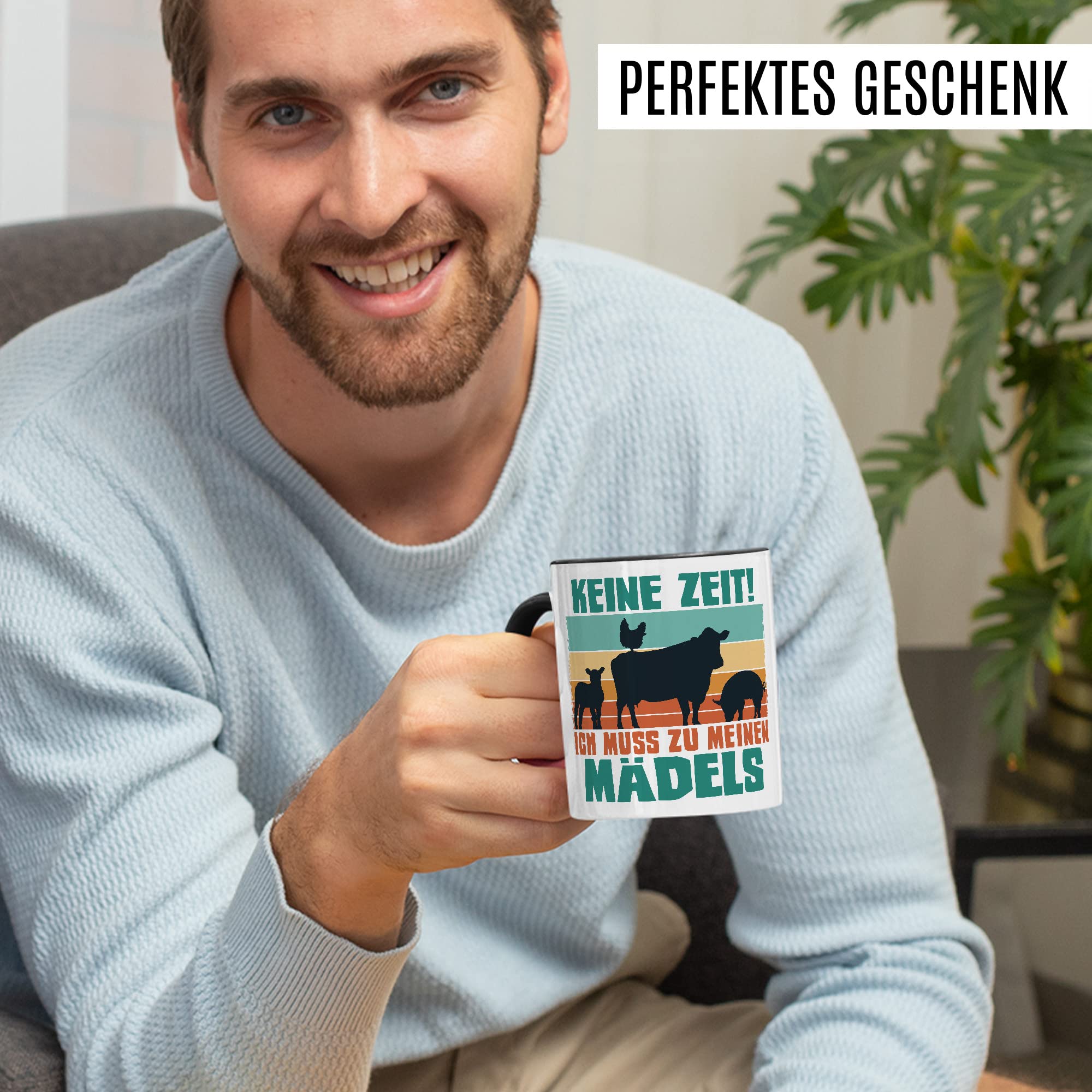 Kühe Tasse mit Spruch lustig Kuh Kaffeetasse Mädels Bäuerin Kaffee-Becher Rinder Kuhstall Tasse Witz Tasse Humor Bauernfrau Bauernhof Tierhalter Tiere Landwirtschaft Landwirtin