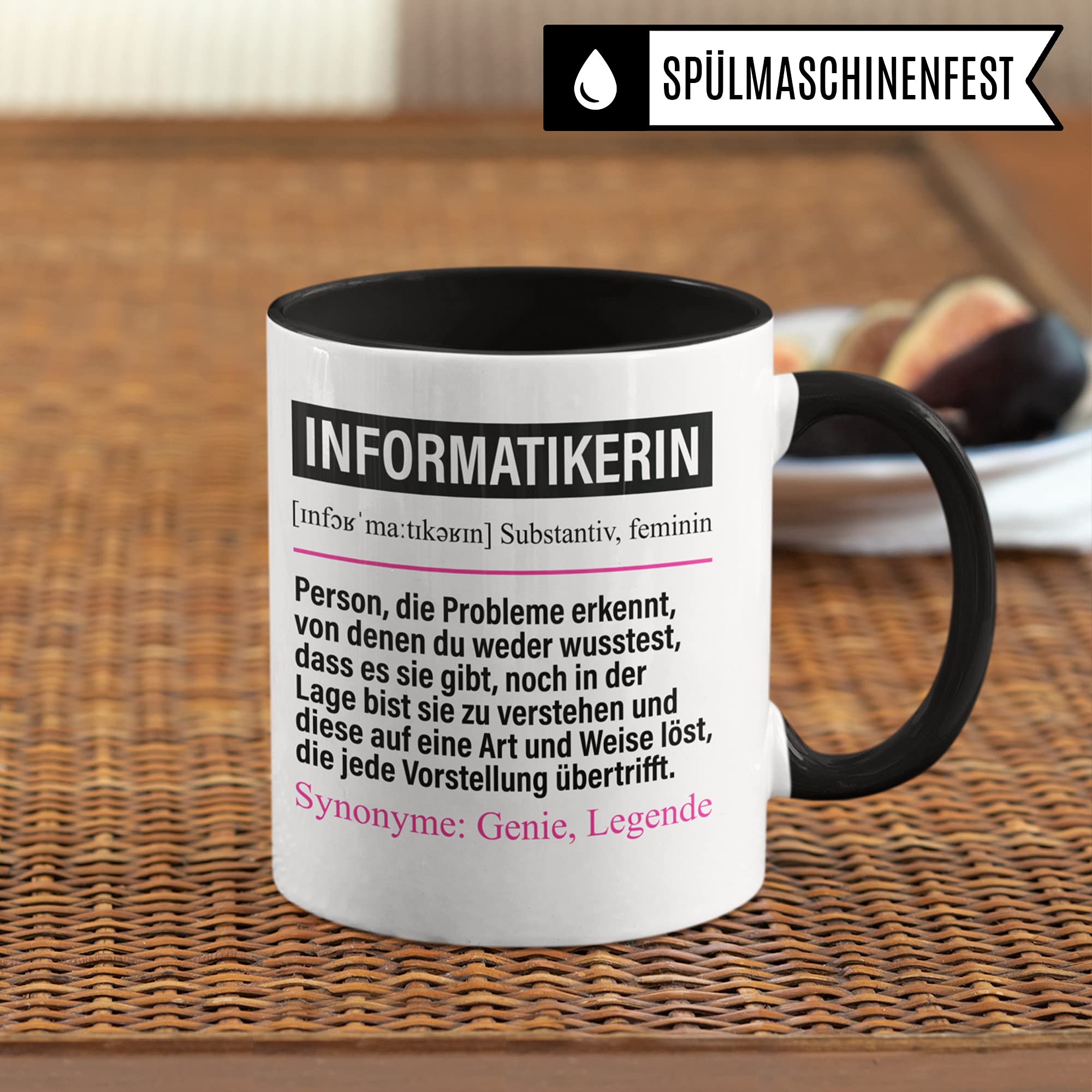 Informatikerin Tasse lustig Definition, Informatik Programmiererin Geschenk, Spruch Kaffeebecher IT Geschenkidee, Kaffeetasse Entwicklerin Frauen Beruf Developer Becher