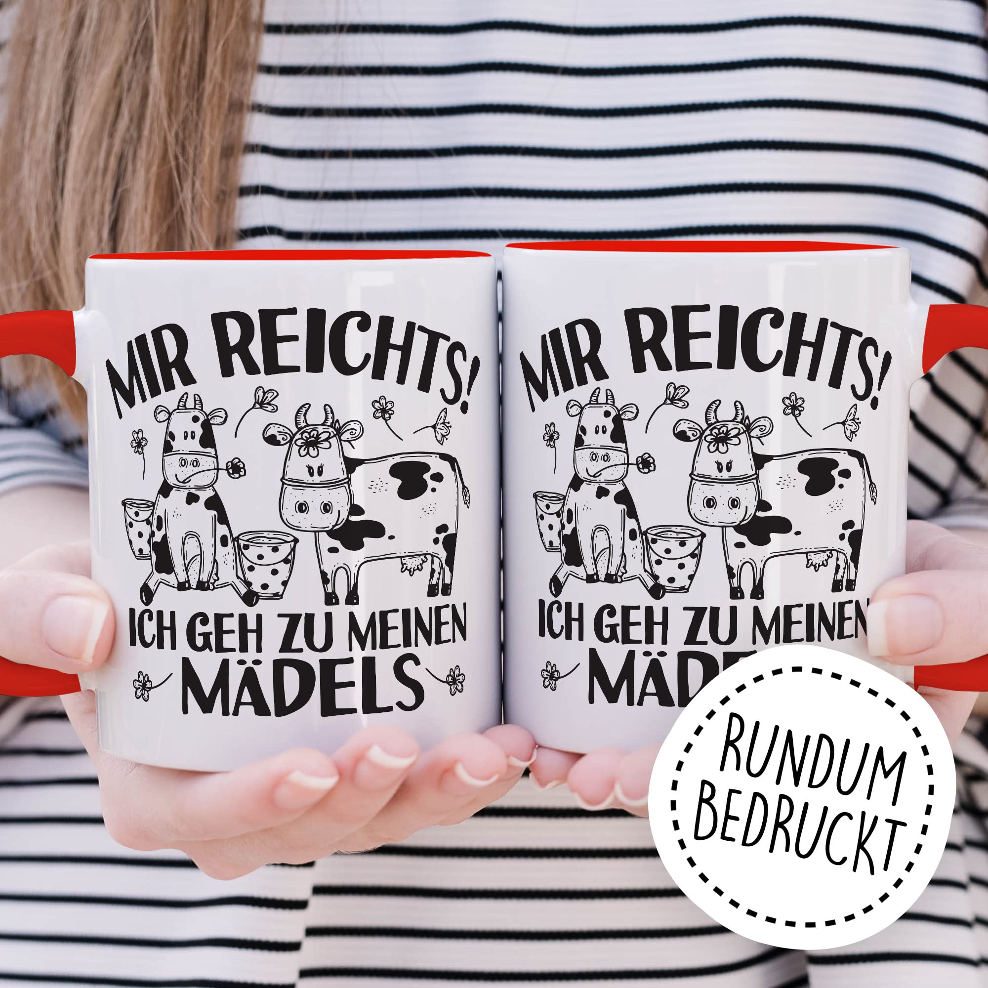 Kühe Tasse mit Spruch lustig Kuh Kaffeetasse Mädels Bäuerin Kaffee-Becher Rinder Kuhstall Tasse Kuhl Witz Tasse Humor Bauernfrau Bauernhof Tierhalter Tiere Landwirtschaft Landwirtin