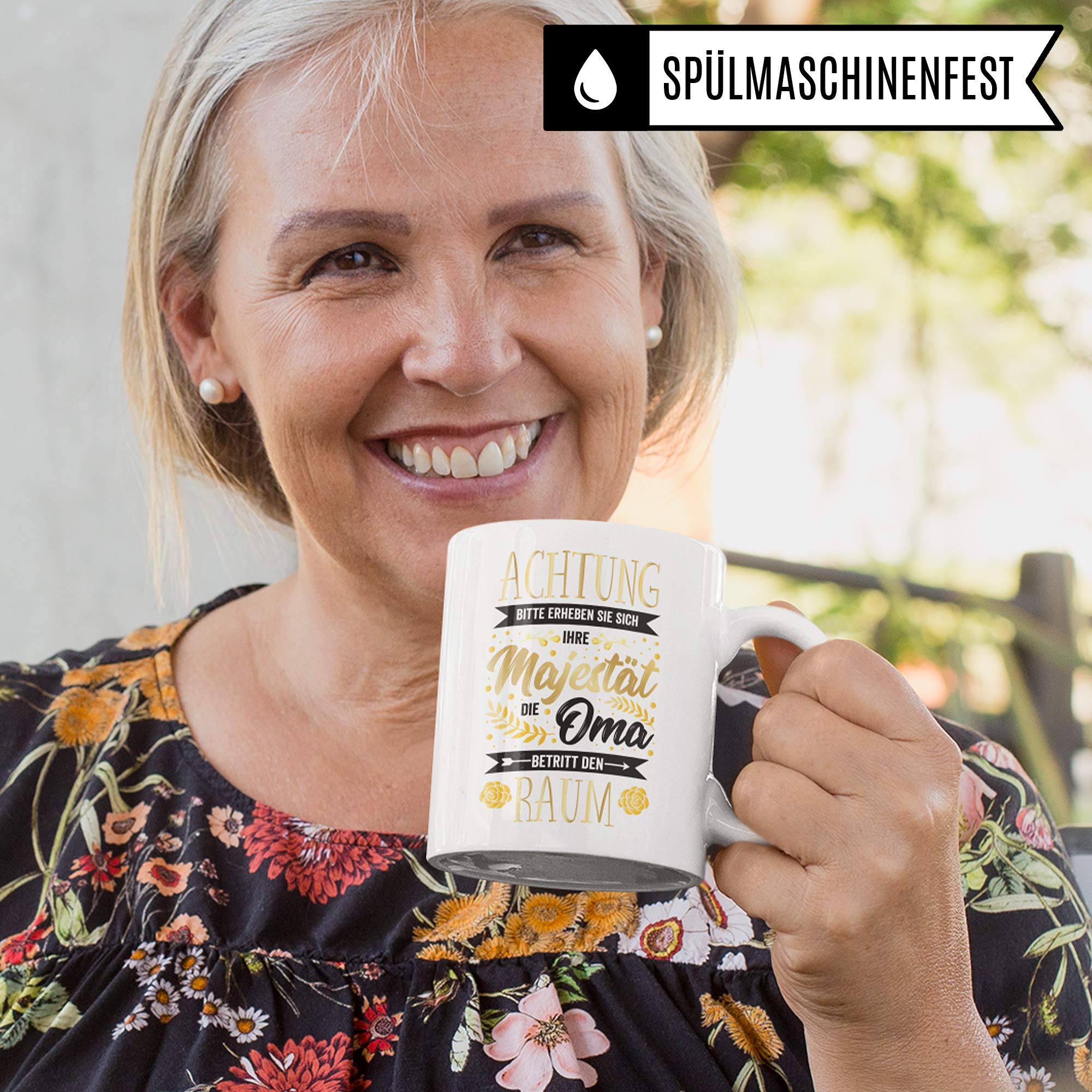 Tasse für Oma Geschenk, Großmutter Spruch Becher Geschenkidee, Kaffeetasse für Omi mit Spruch, Grossmutter Kaffeebecher