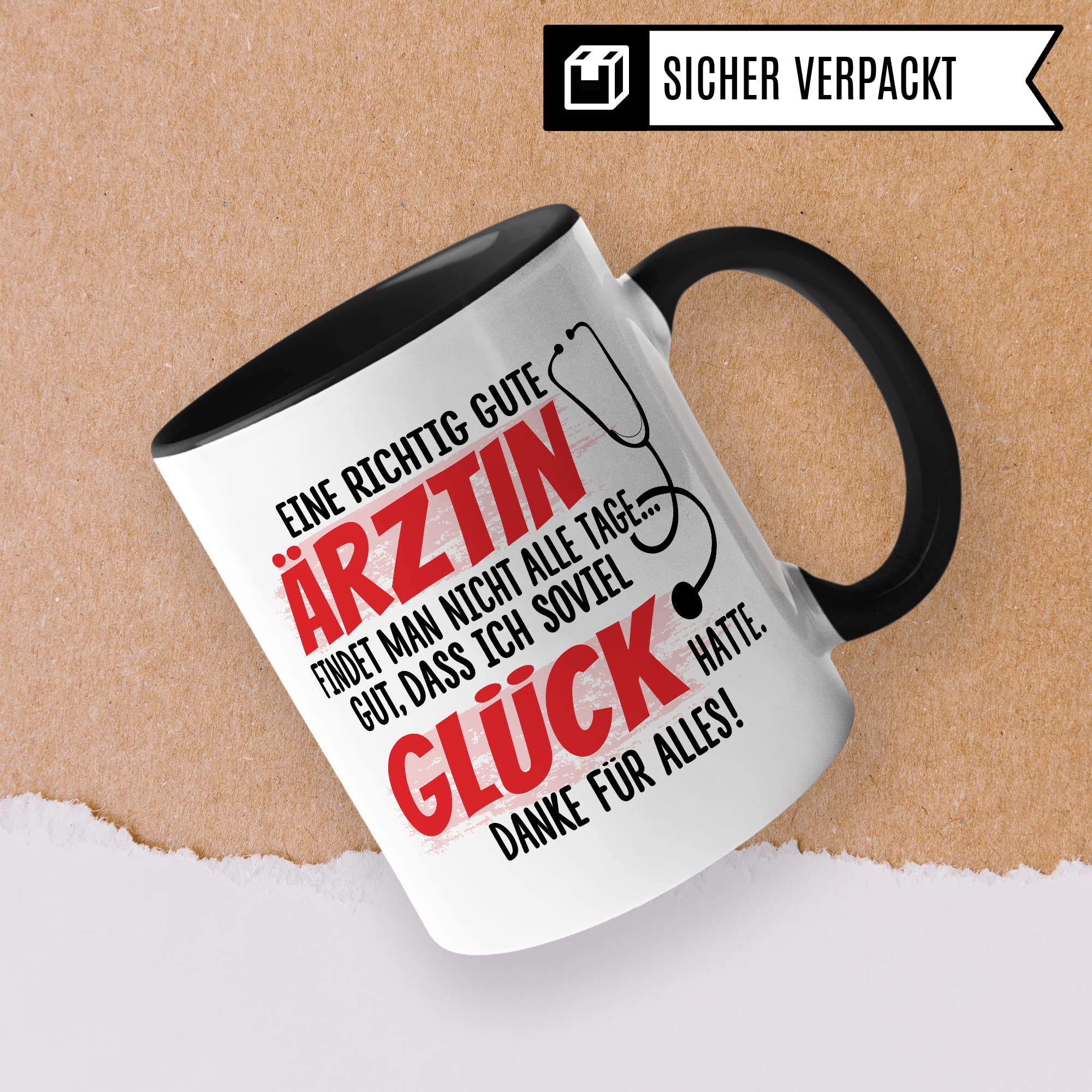 Tasse Arzt, Dankes-Geschenk Ärzte Danke Geschenk Dankeschön Tasse schöner Spruch schönes Motiv Kaffeetasse Berufe Kaffee-Becher