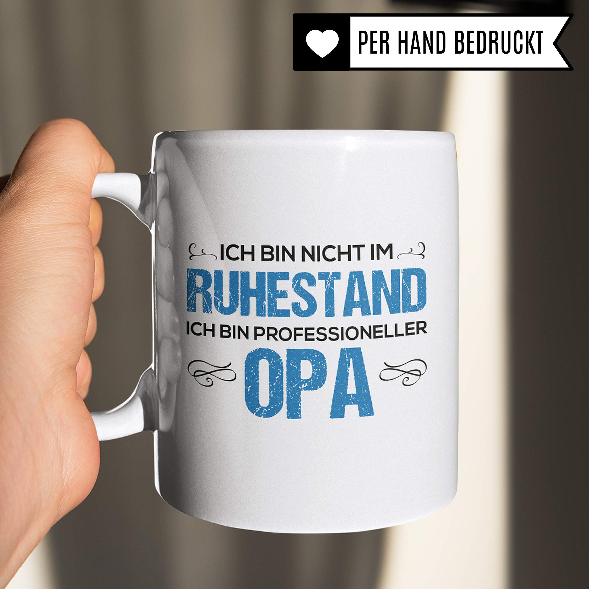 Pagma Druck Opa Rentner Tasse, Witzige Geschenke zum Ruhestand, Rente Becher Pensionierung Geschenk Renteneintritt, Rentenbeginn Pension Großvater Spruch Kaffeetasse Geschenkidee Abschiedsgeschenk