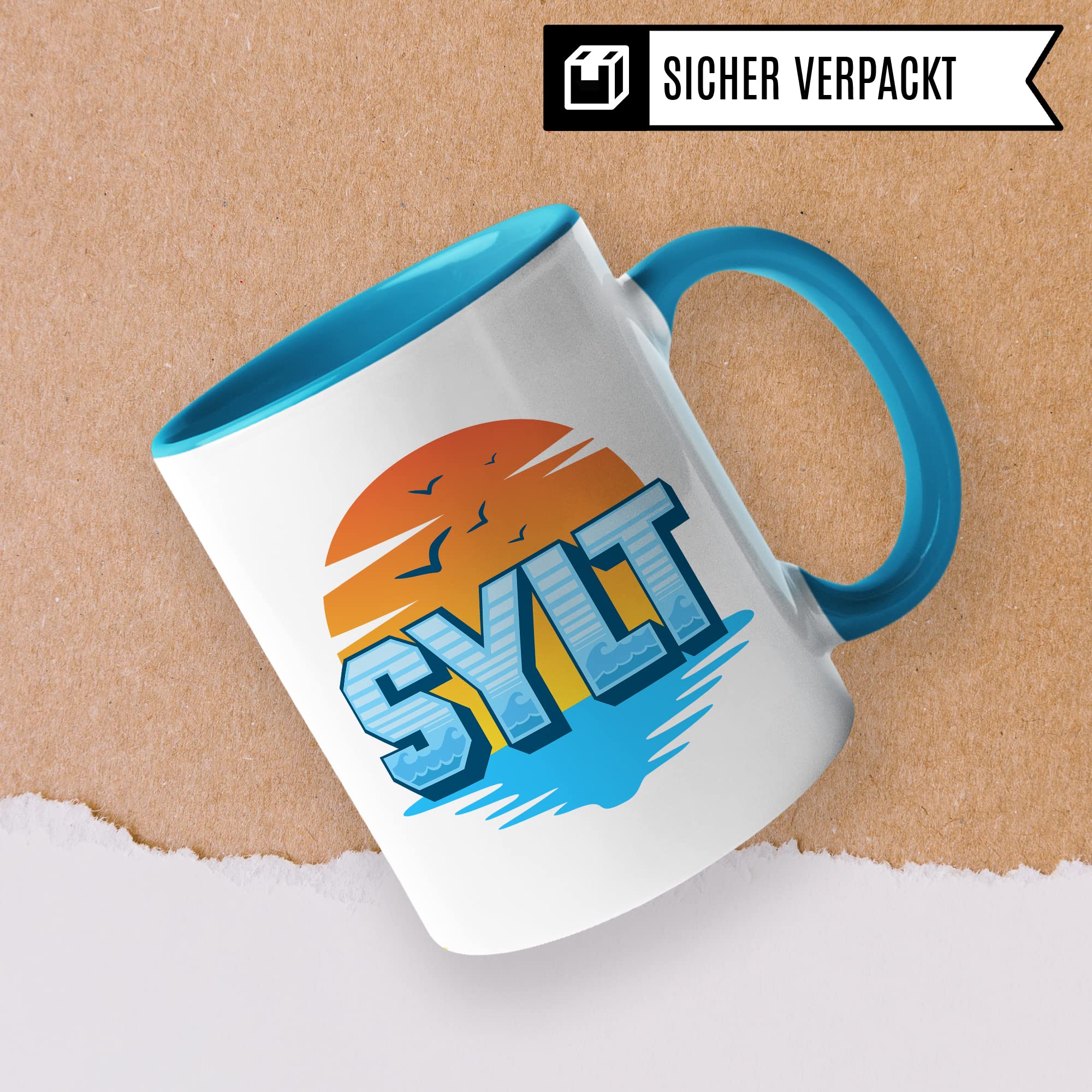 Sylt Tasse Kaffee-Tasse Kaffee-Becher Geschenkidee für Syltliebhaber Geschenk Syltfan Tasse Insel Sylt