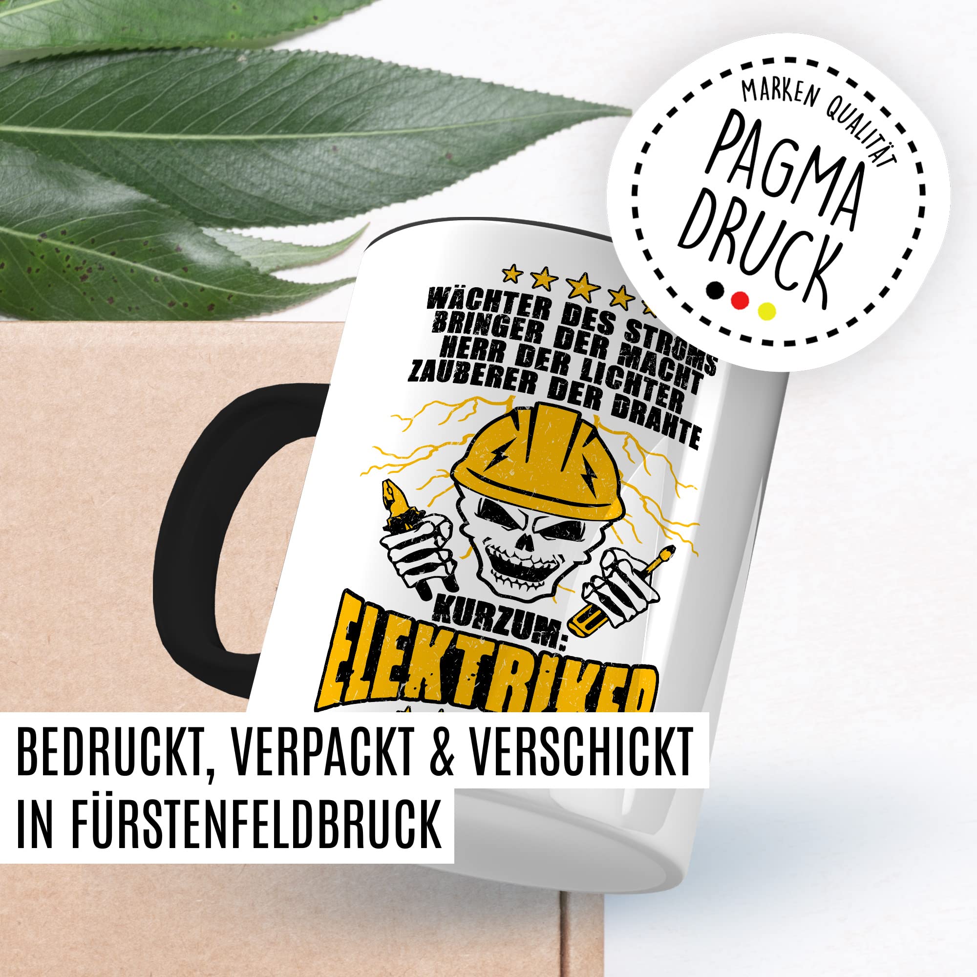 Elektriker Tasse Elektronik Geschenkidee Installateur Kaffeetasse Geschenk für Elektrotechniker Kaffeebecher Drahtzieher Becher