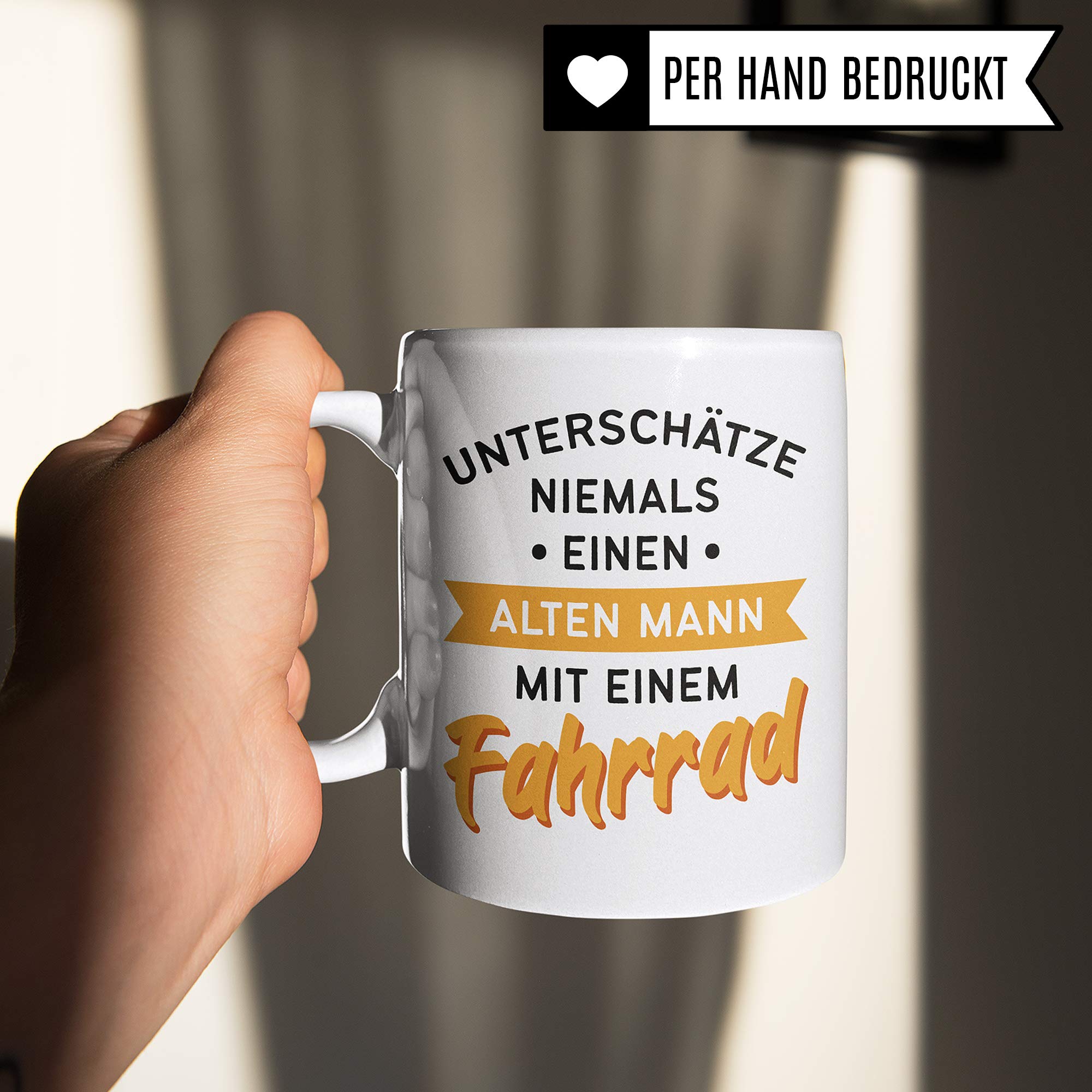 Tasse Fahrrad, Becher Geschenke für Radfahrer Spruch, Kaffeetasse Fahrrad Geschenk Fahrräder Fahrradfahrer Radfahren, Biker Mountainbike Rennrad Mountainbiker Kaffeebecher