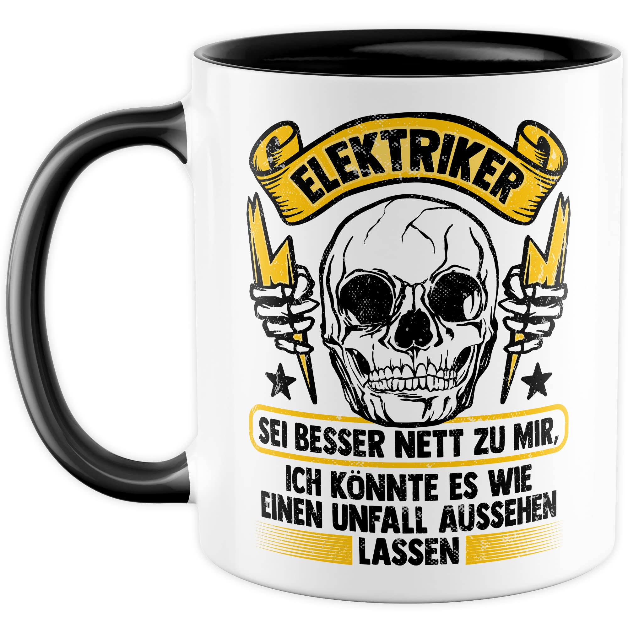 Elektriker Tasse Installateur Witz Geschenkidee Elektronik Kaffeetasse Geschenk für Elektrotechniker Kaffeebecher Drahtzieher Becher