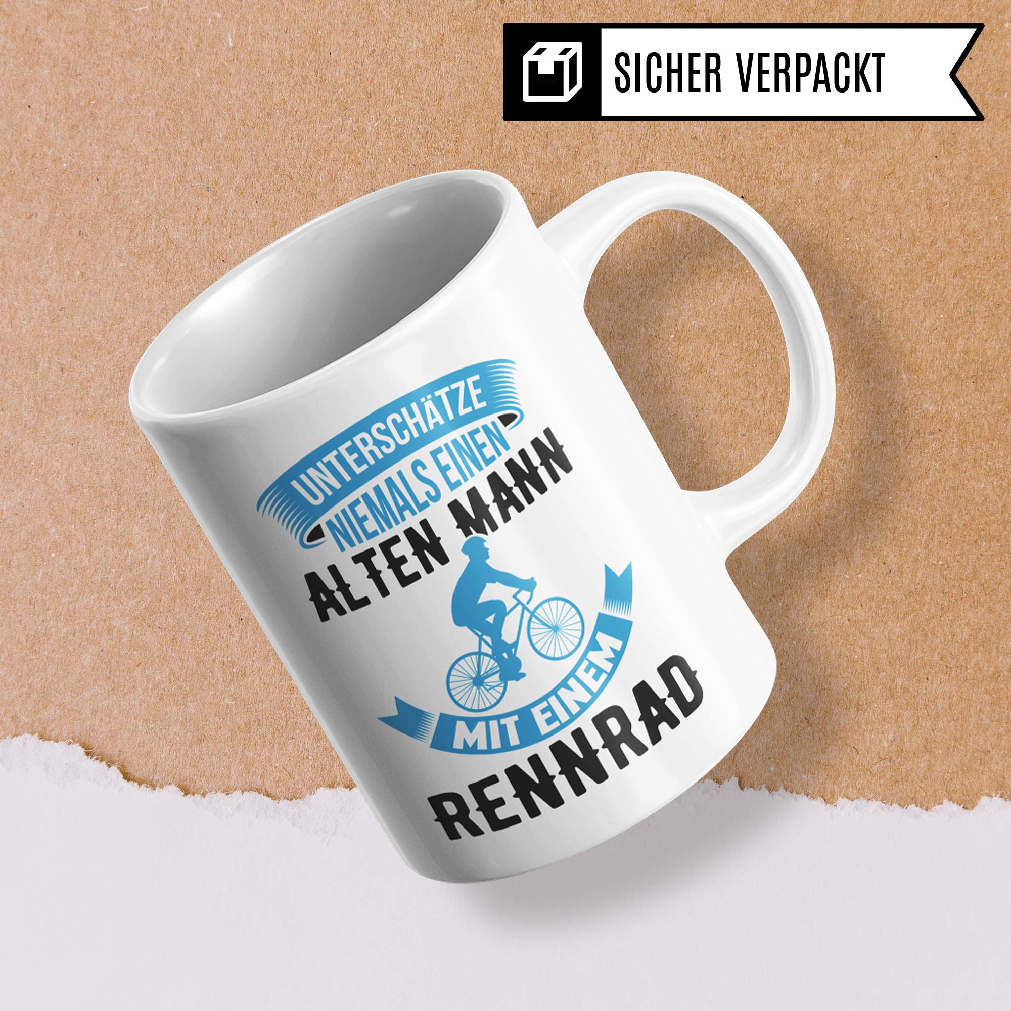 Pagma Druck Rennrad Tasse, Geschenk Rennradfahrer, Becher Fahrradmotiv Fahrrad, Rennrad Geschenkideen lustig Radfahren Radfahrer Rennradfahrer Kaffeetasse