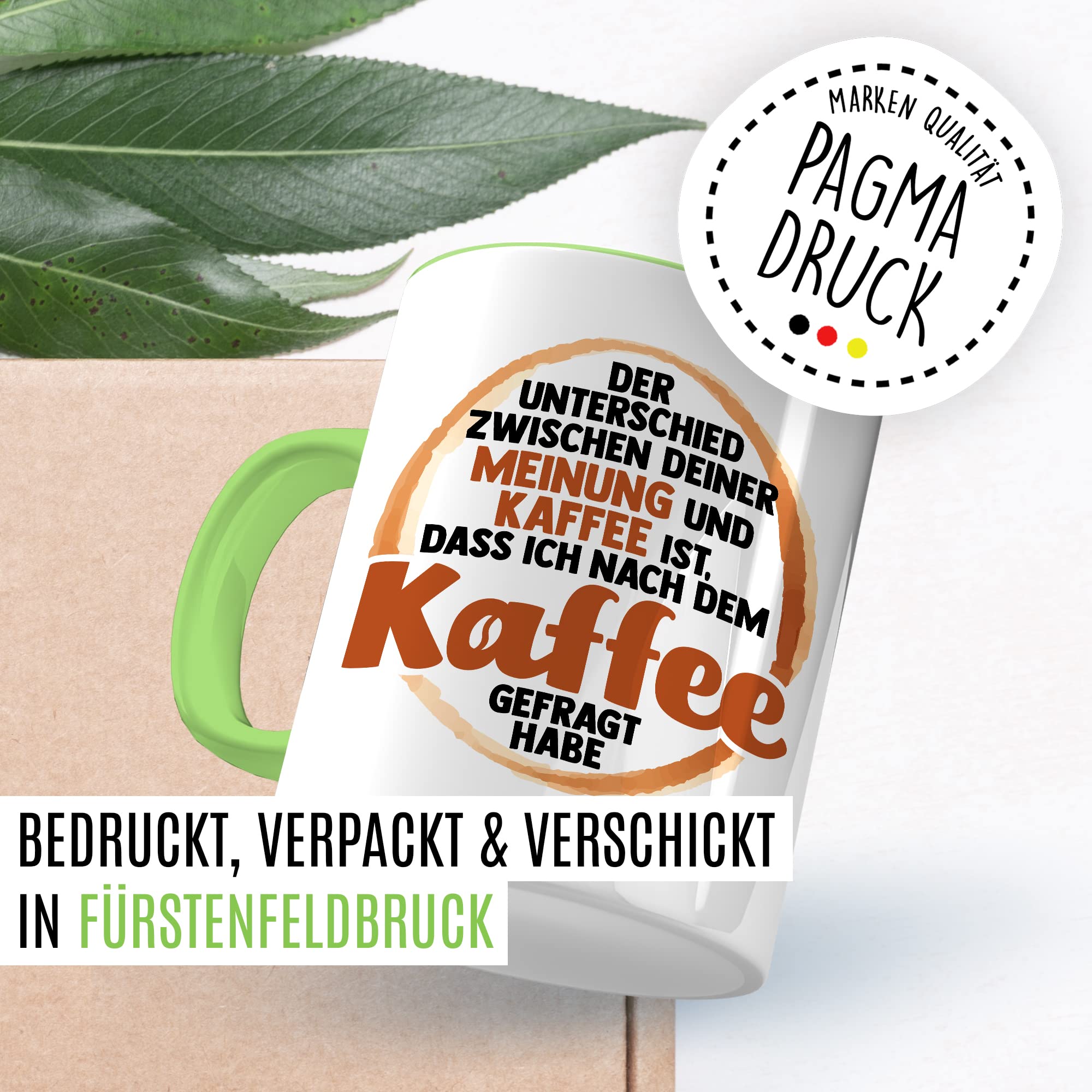 Tasse lustig Kaffeetasse mit Spruch Unterschied zwischen Kaffee und deiner Meinung Kaffee-Becher lustig Witz Teetasse Geschenk Humor Geschenkidee Sarkasmus Büro Zuhause