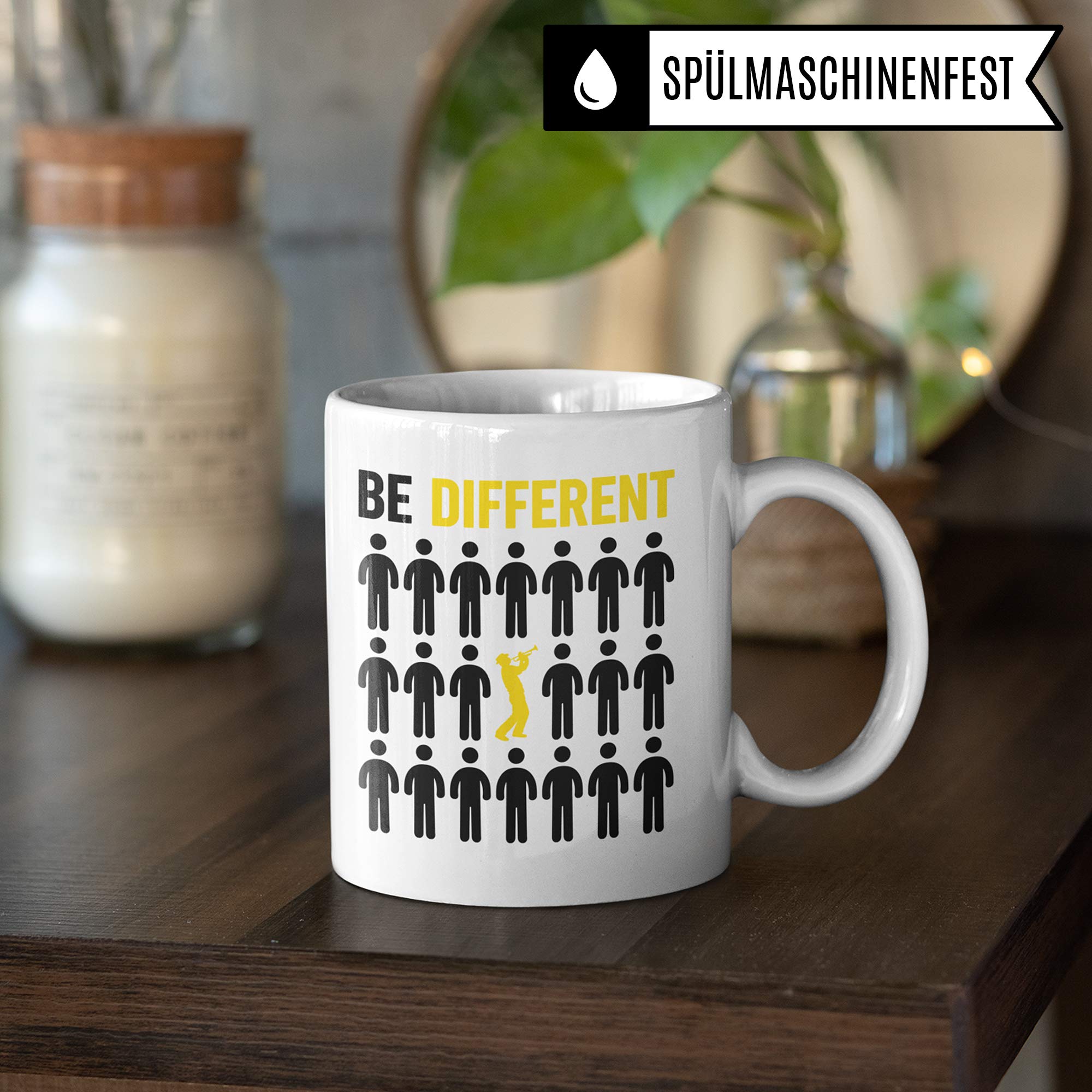 Pagma Druck Trompete Tasse, Trompete Geschenke Becher, Kaffeetasse für Trompeter und Trompetenspieler, Trompete Geschenkideen Kaffeetasse Deko Musiker Blechbläser Dekoration Spruch