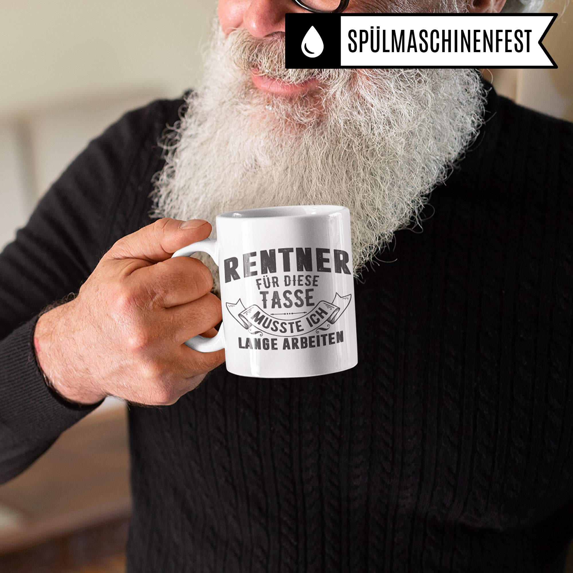 Pagma Druck Rentner Geschenk Tasse, Rente Geschenkidee, Ruhestand Spruch Becher, Kaffeetasse Renteneintritt Pensionierung