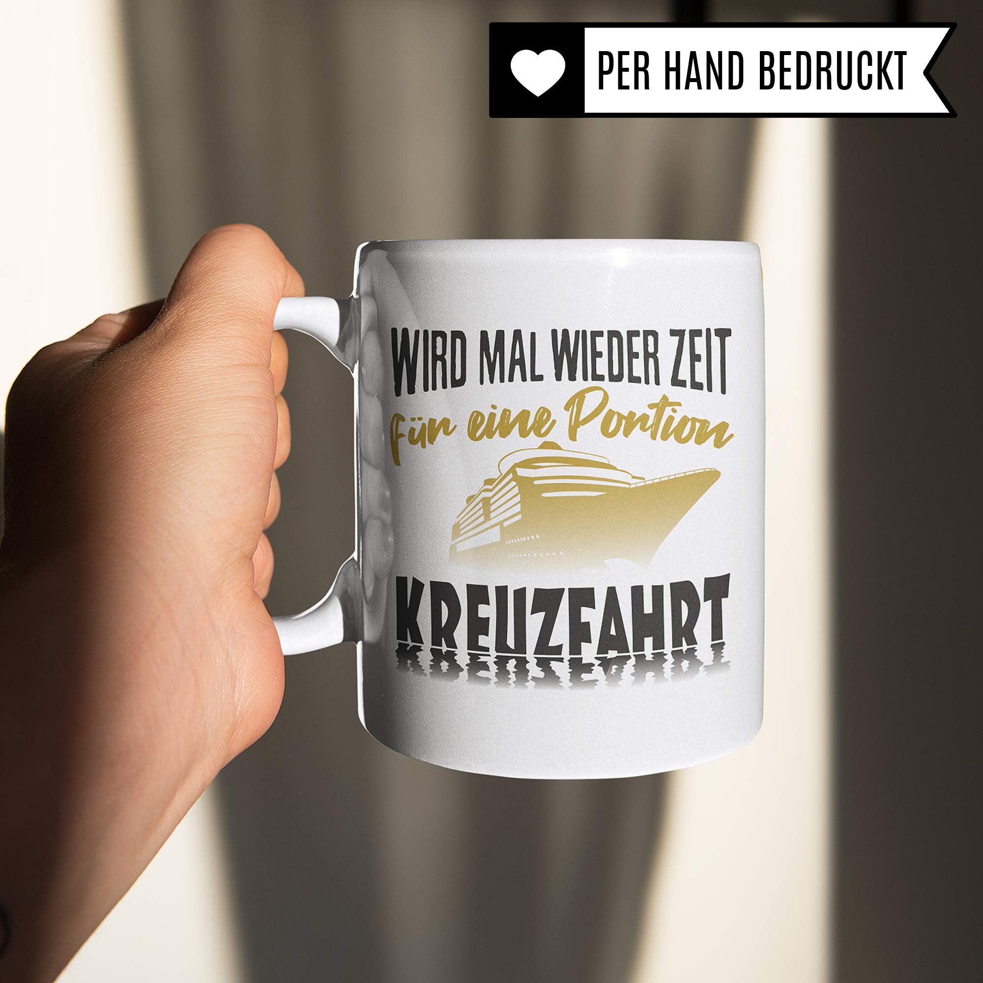 Pagma Druck Kreuzfahrt Tasse Geschenk - Kreuzfahrer Spruch Becher Kreuzfahrtschiff Geschenkidee - Kreuzfahrerin Schiffsreise Schifffahrt Kaffeetasse