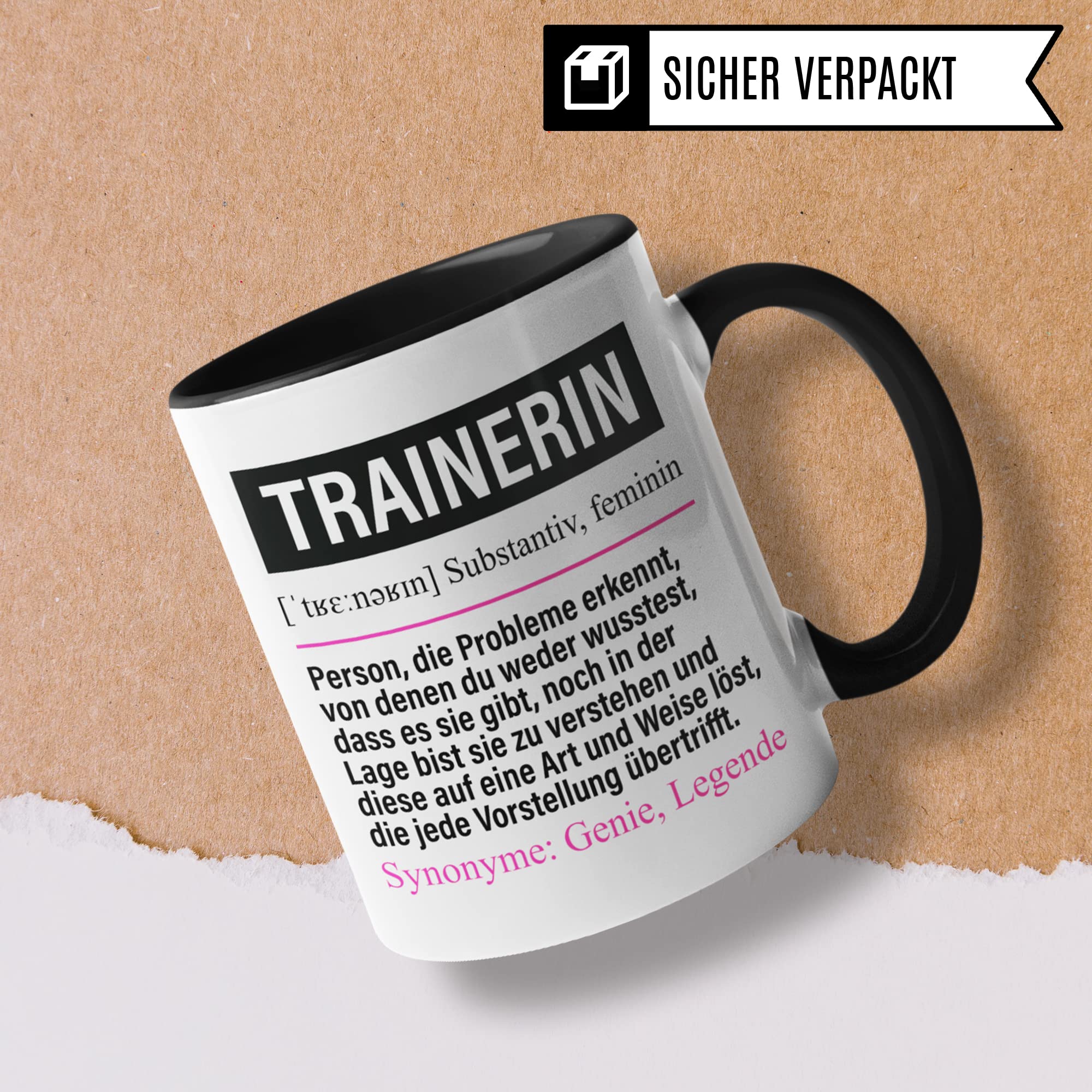 Tasse Trainerin lustig, Trainerin Geschenk Beruf, Spruch Kaffeebecher Sporttrainerin Geschenkidee, Beruf Fussballtrainerin Handballtrainerin Volleyballtrainerin Kaffee-Tasse Teetasse Becher