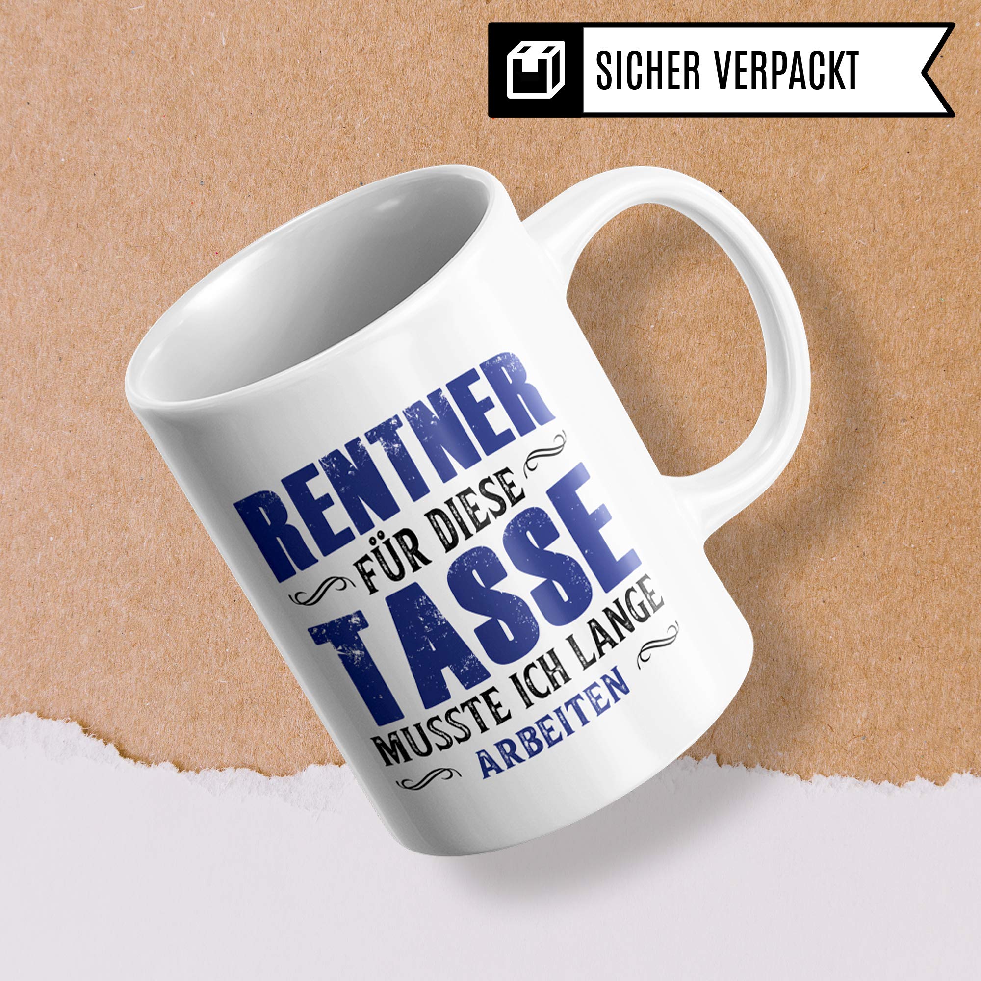 Pagma Druck Rentner Tasse, Ruhestand Geschenk, Rente Becher Pensionierung Renteneintritt, Rentenbeginn Pension Kaffeetasse Abschiedsgeschenk Kollegen Arbeit Abschied Geschenkidee