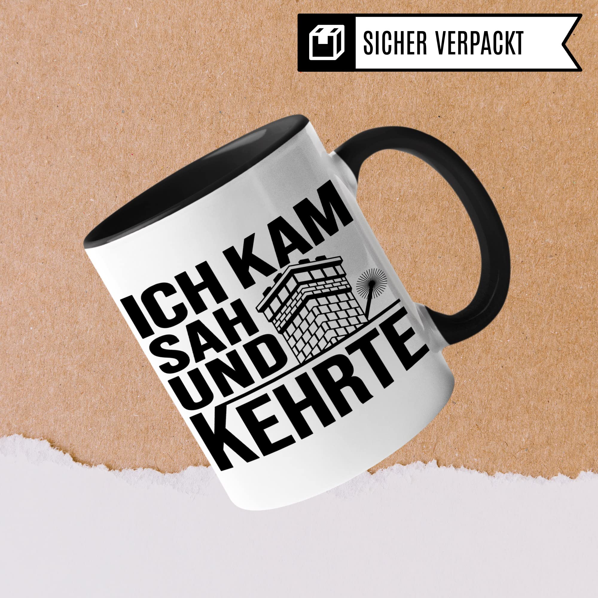 Schornsteinfeger Tasse, Kaminkehrer Geschenk-Idee Kaffeebecher mit Spruch lustig, Kaffeetasse Humor Witz Geschenkidee für Kaminfeger Meister Teetasse