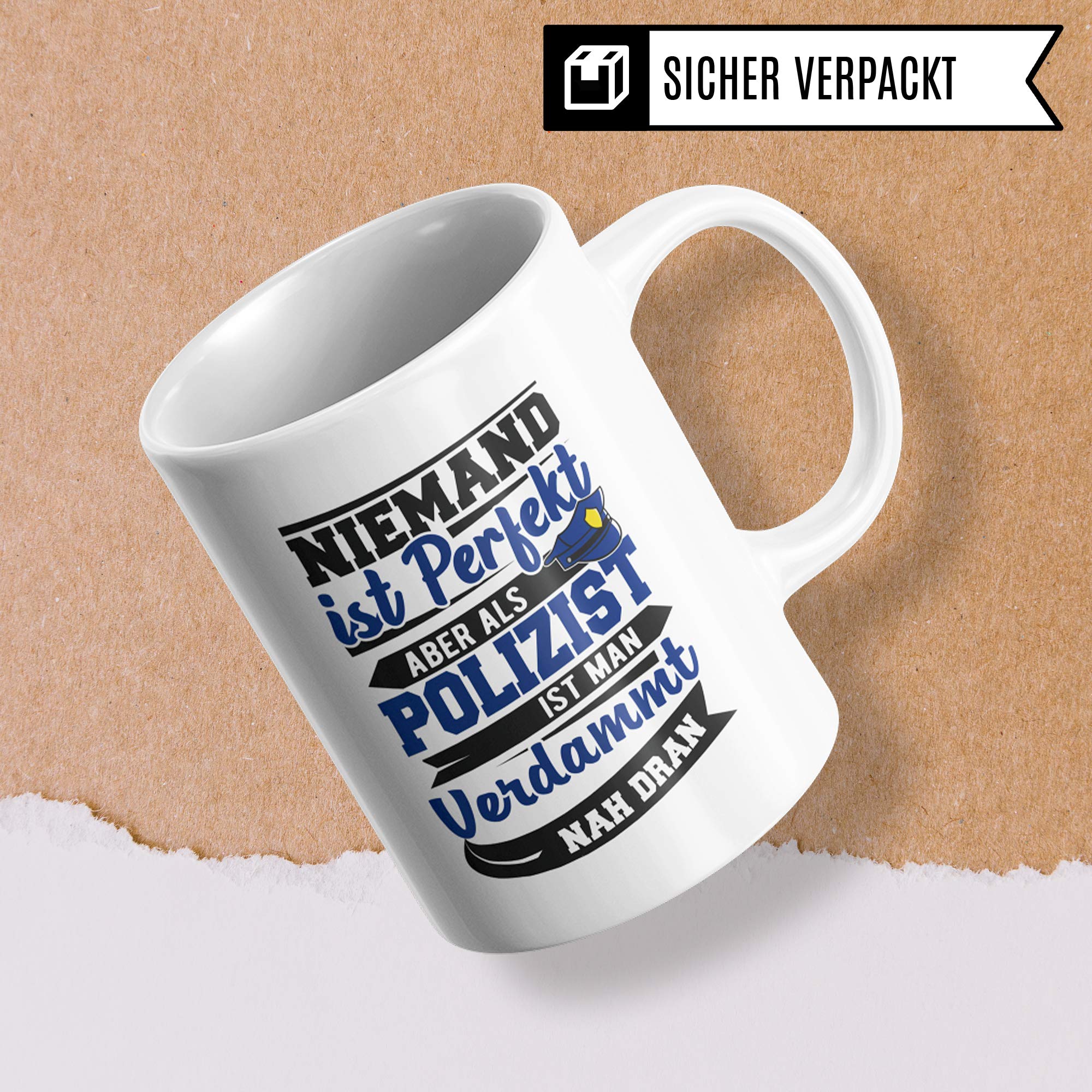 Pagma Druck Tasse Polizei, Geschenkideen für Polizisten, Becher Polizist Geschenk Kaffeetasse, Ausbildung Polizeibeamter Kaffeebecher lustig