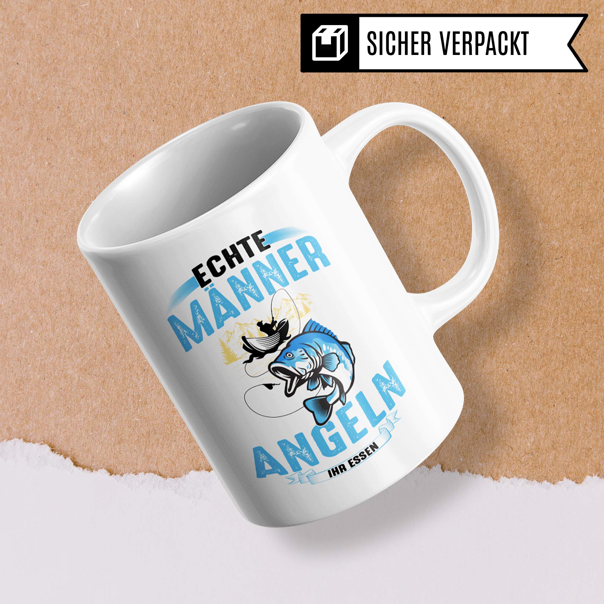 Pagma Druck Tasse Angler, Angler Geschenke für Männer, Fischer Becher Angel Fischerei Spruch Kaffeetasse, Angeln Geschenk Kaffeebecher Männer, Angelrute Fisch Motiv