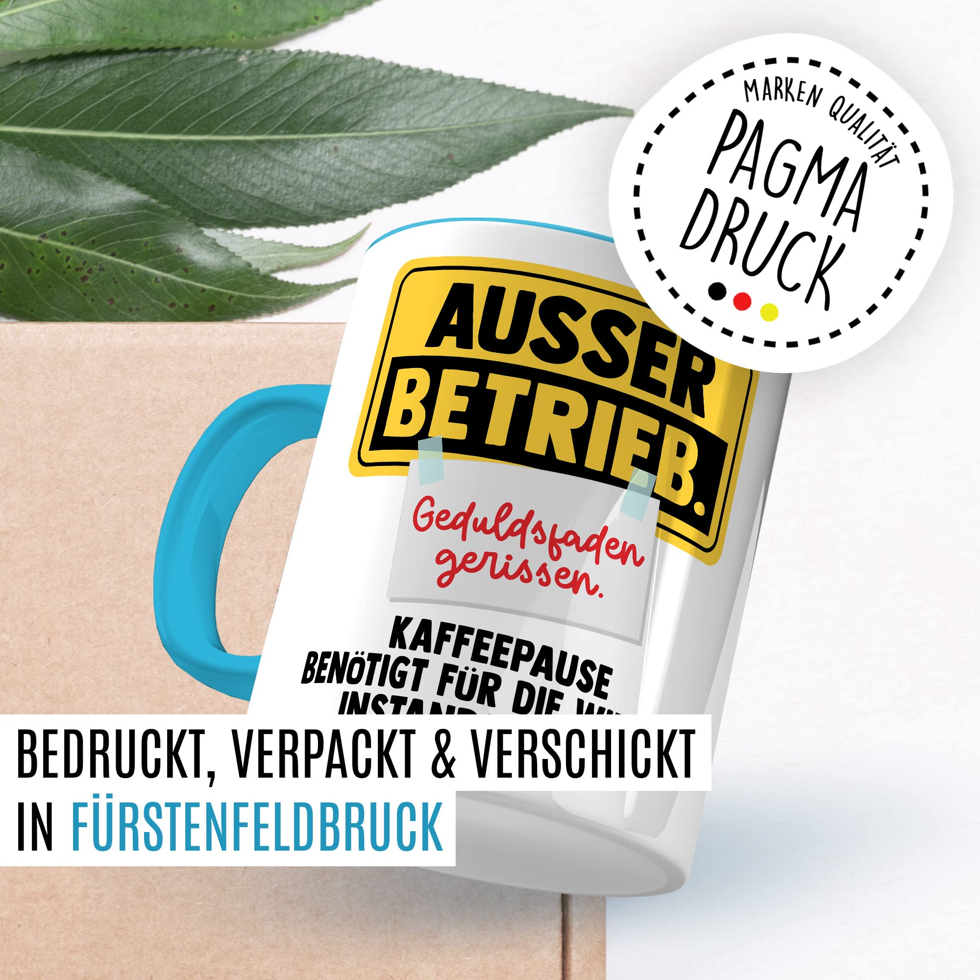 Büro Tasse Witz Geschenkidee Geduldsfaden Kaffeetasse Humor Geschenk für Kollegen Kaffeebecher Arbeits Becher