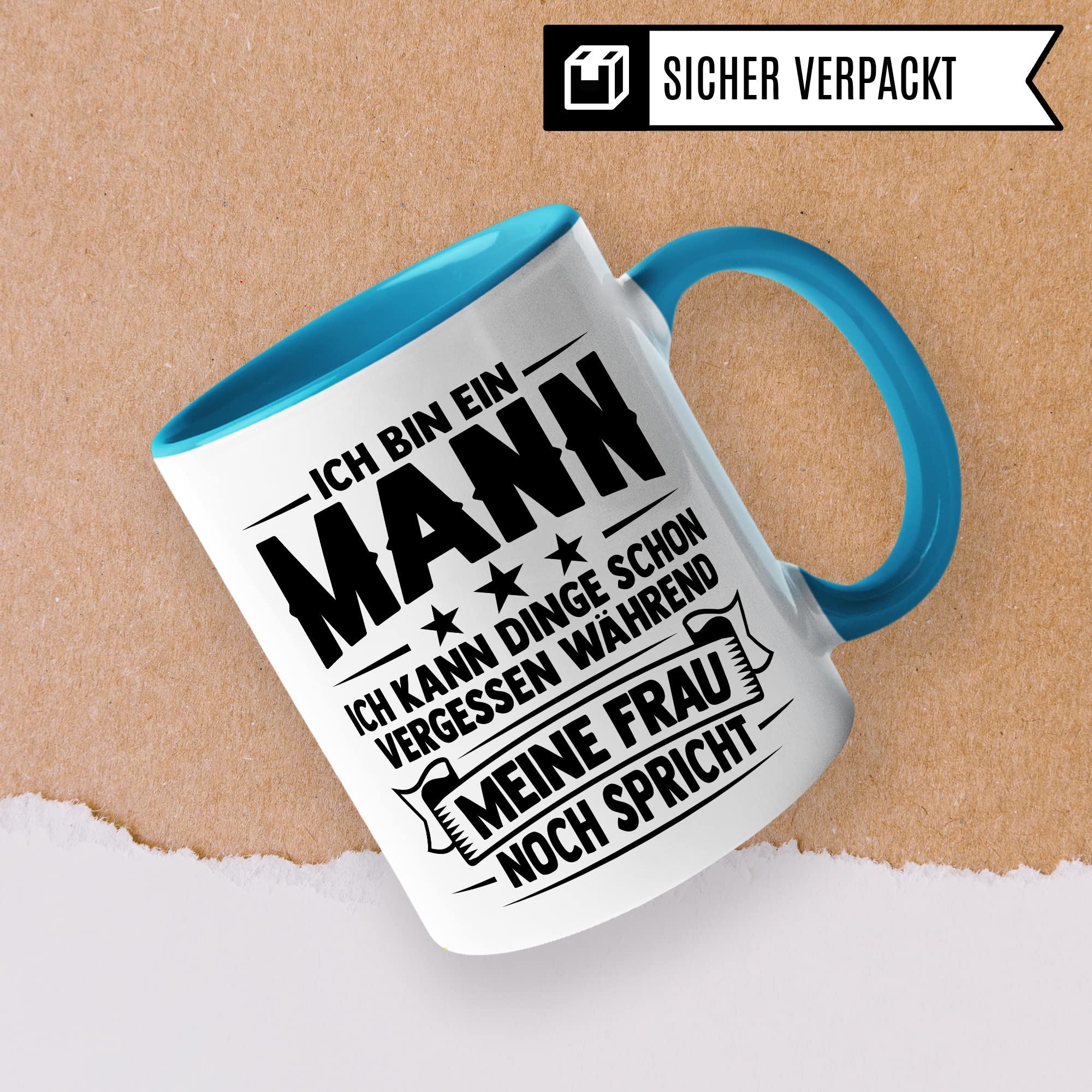 Tasse Ehemann, Ich bin ein Mann Ich kann Dinge schon vergessen während meine Frau noch spricht Geschenk Kaffee-Becher Geschenkidee Ehemänner Kaffeetasse mit Spruch lustig Teetasse