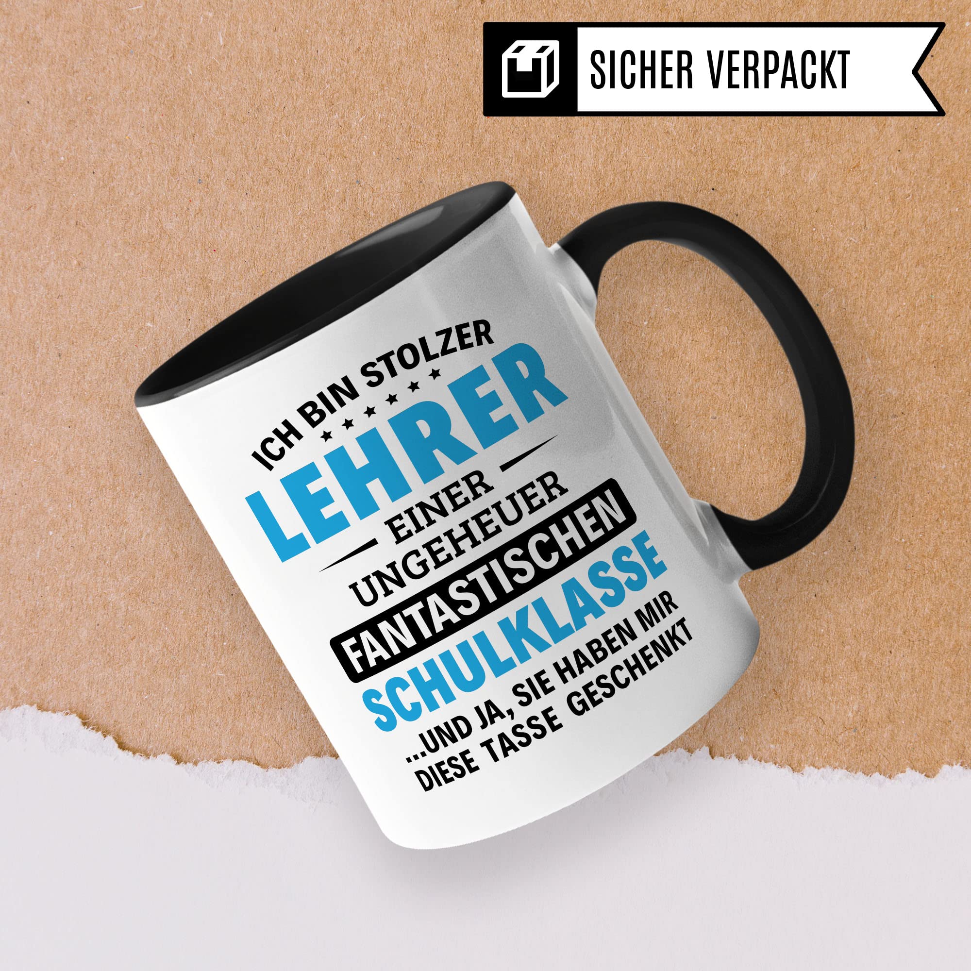 Lehrer Tasse Geschenkidee, Dankeschön Geschenk Schule Kaffeebecher mit Spruch lustig, Kaffeetasse Humor Witz für Klasse, Schüler Becher