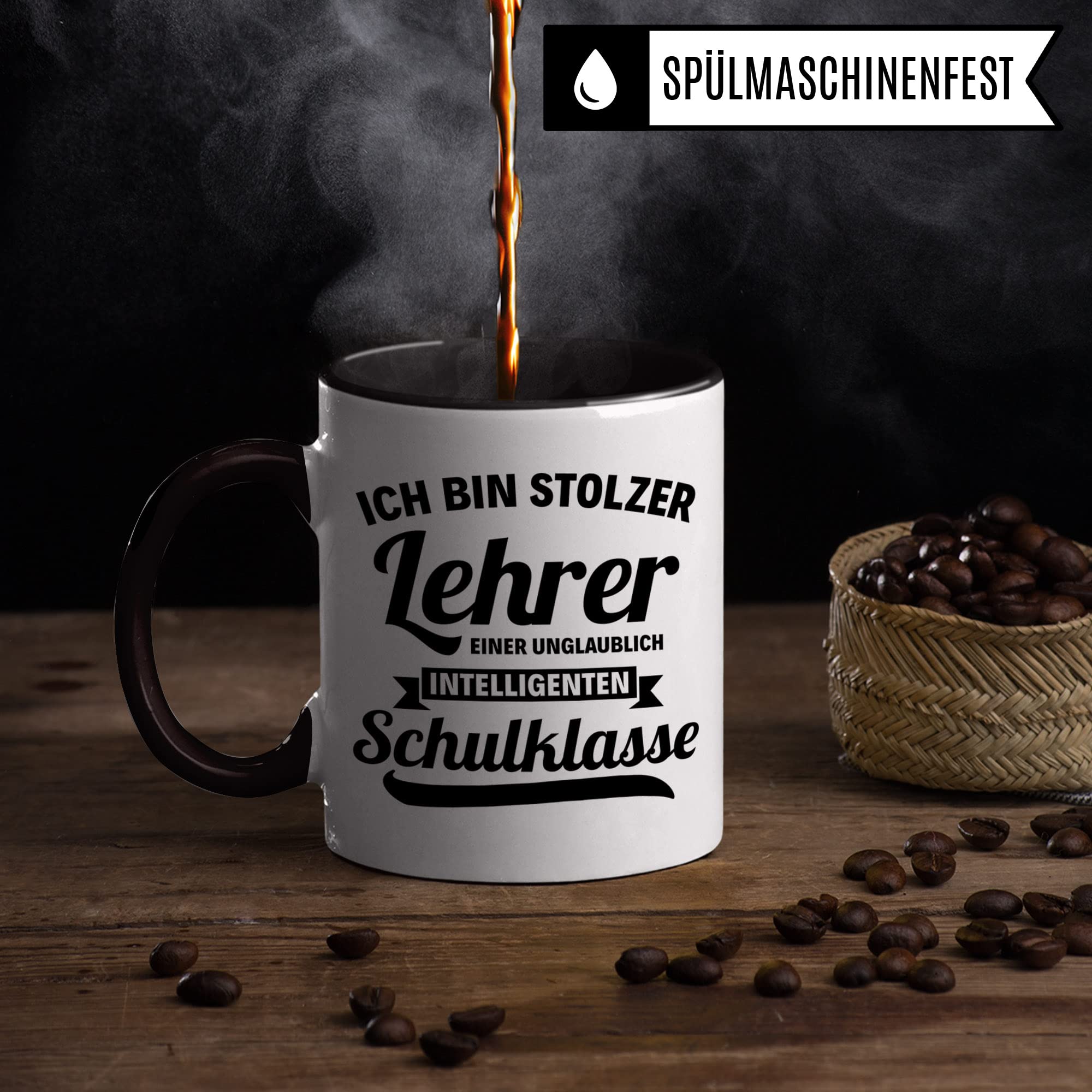 Lehrer Tasse, Dankeschön Geschenkidee, Lehrer Verabschiedung Schule Kaffeebecher mit Spruch lustig, Kaffeetasse Humor Witz Geschenkidee Klasse, Schüler Becher