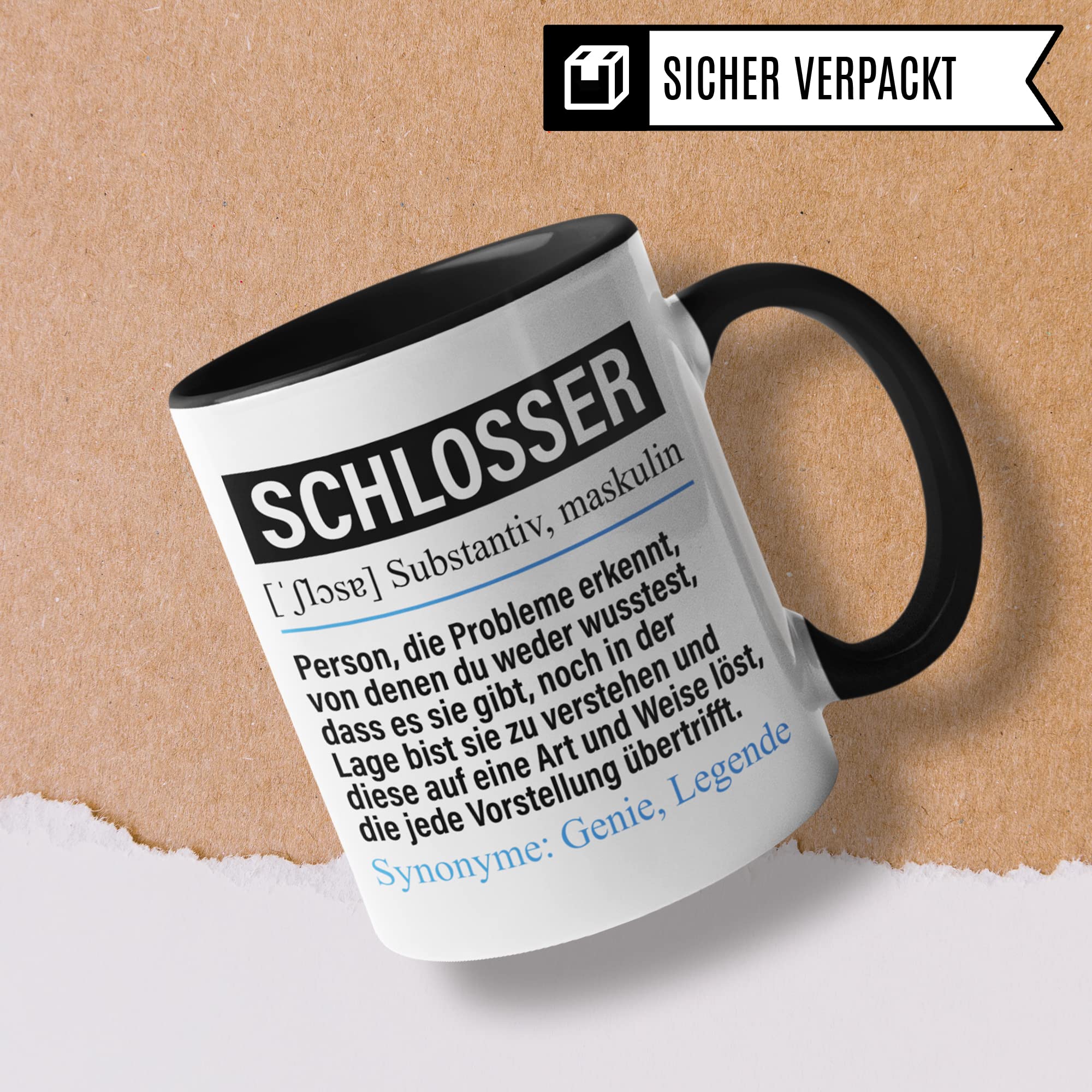 Tasse Schlosser lustig, Schlosser Geschenk Beruf, Spruch Kaffeebecher Spengler Geschenkidee, Beruf Kaffee-Tasse Teetasse Becher