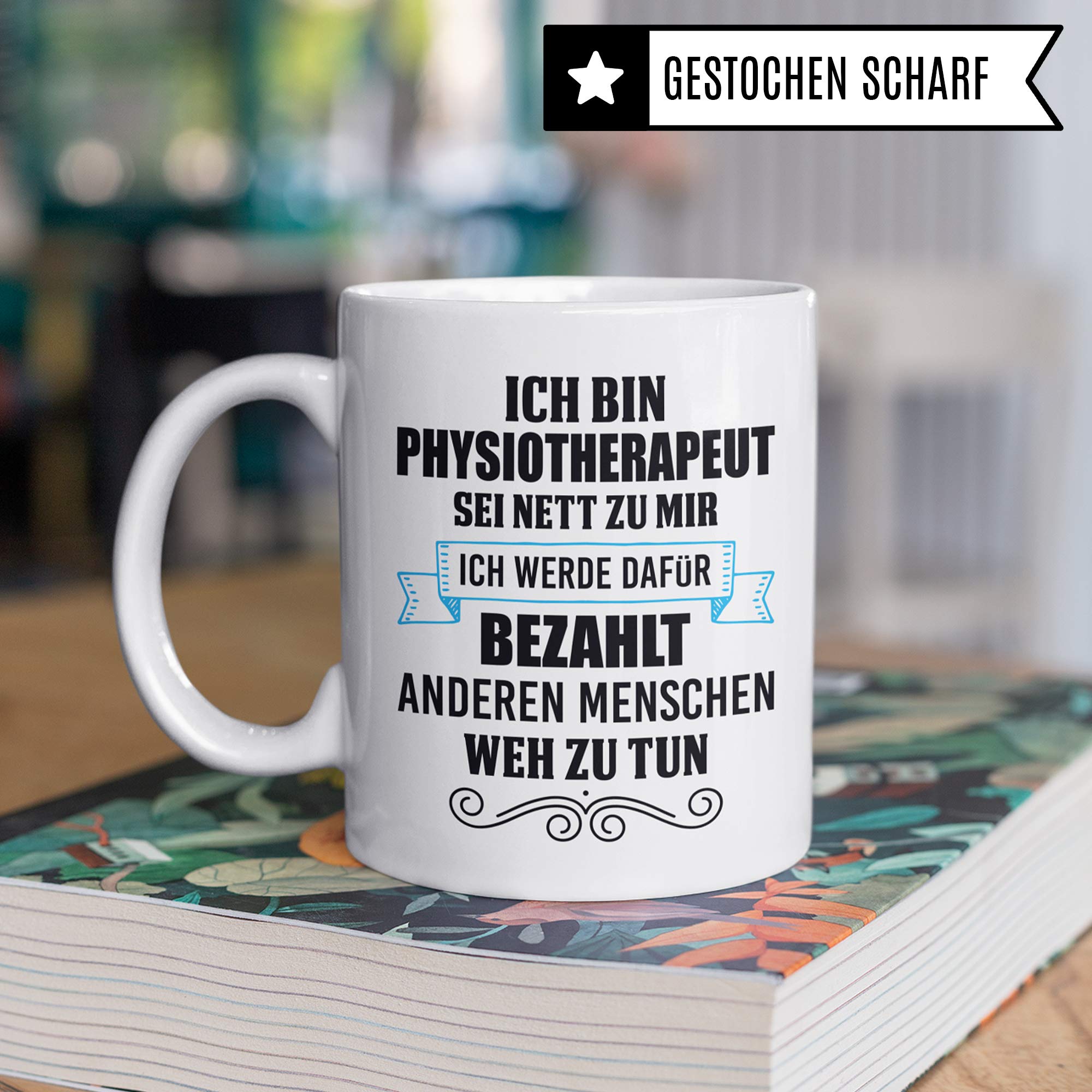 Pagma Druck Physiotherapeut Tasse, Physiotherapeuten Geschenke, Physiotherapie Kaffeetasse Geschenkidee, Kaffeebecher Physio Praxis Krankengymnastik Geschenk Physiotherapeut