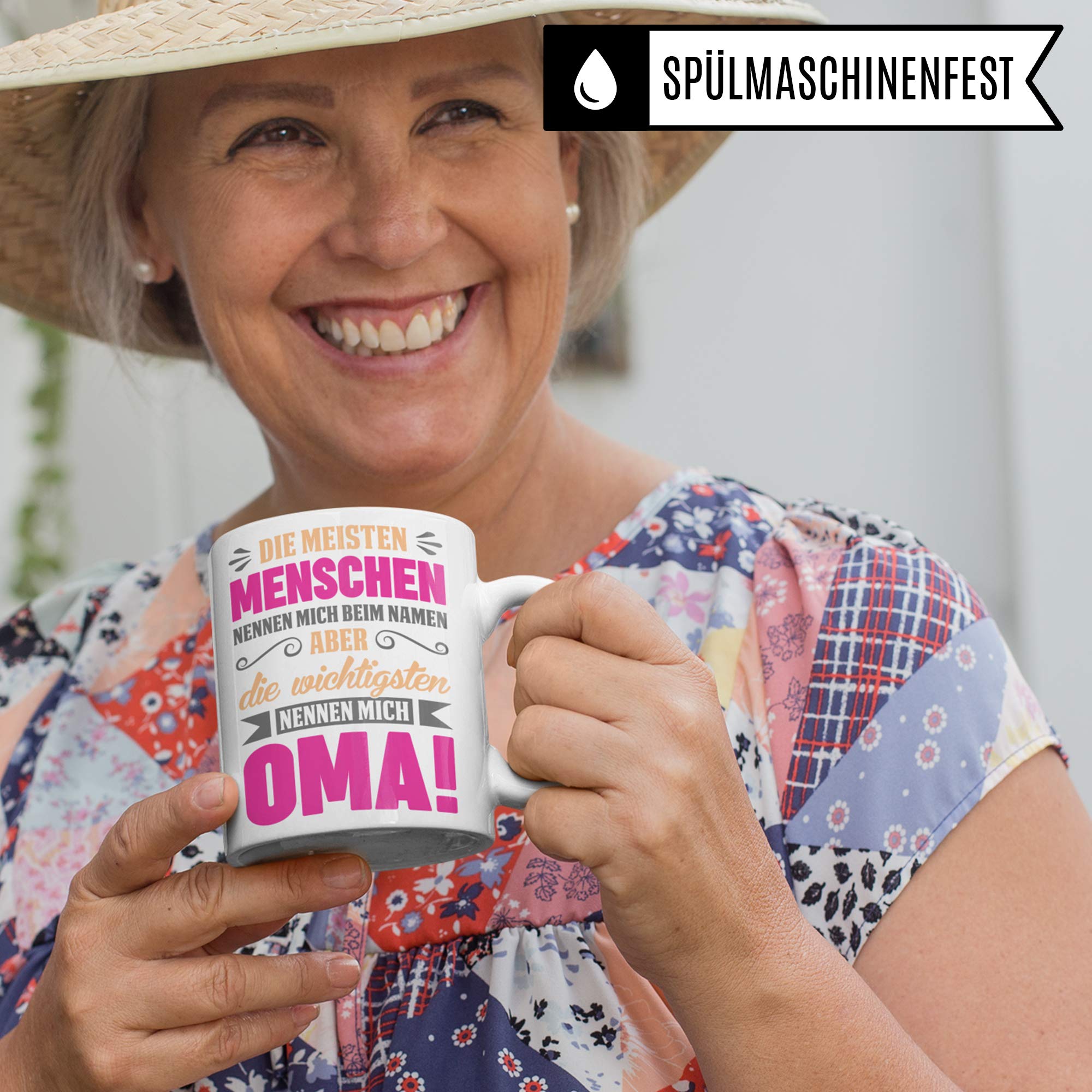 Pagma Druck Kaffeetasse Oma Tasse Geschenk für Großmutter Kaffeebecher