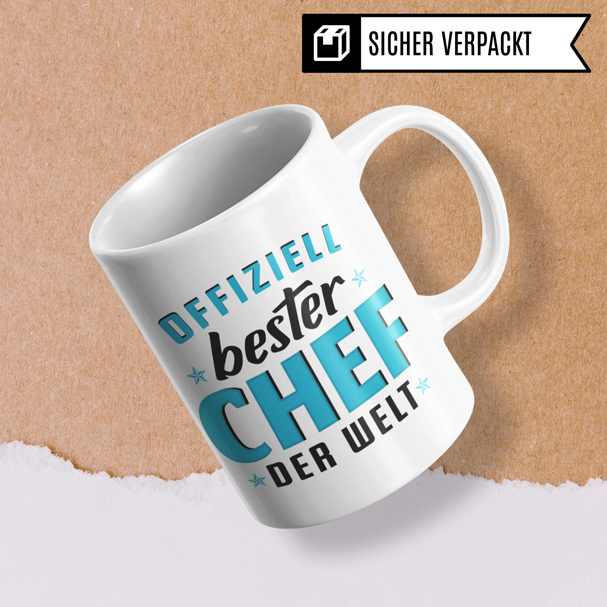 Pagma Druck Tasse Chef, Geschenke für Chef, Boss Becher Kaffeetasse Bester Chef der Welt Geschenkidee Vorgesetzter Personalchef, Geburtstag Abschied Teetasse