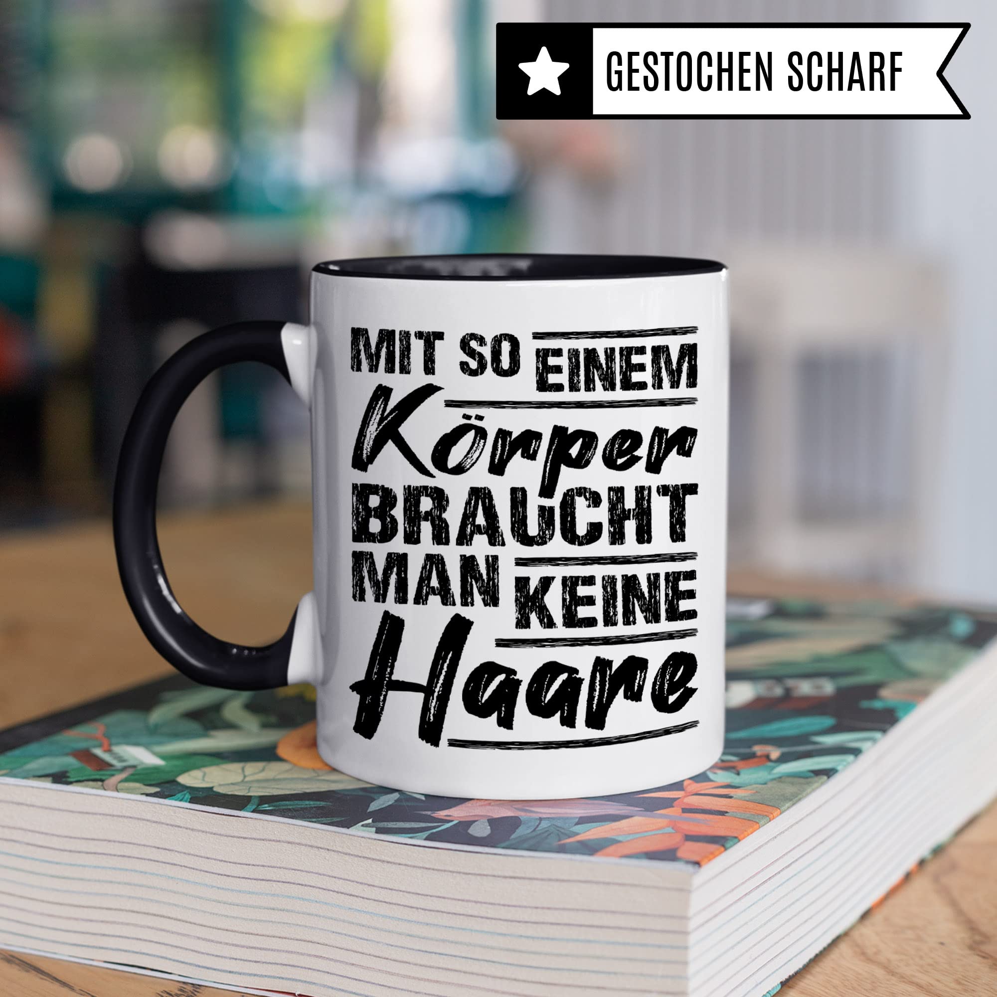 Glatzen Tasse, Lustige Glatzkopf Geschenkidee Kaffeetasse Humor Witz Geschenk für Glatze, Bald Kaffeebecher mit Spruch lustig, Männer Papa Opa Becher