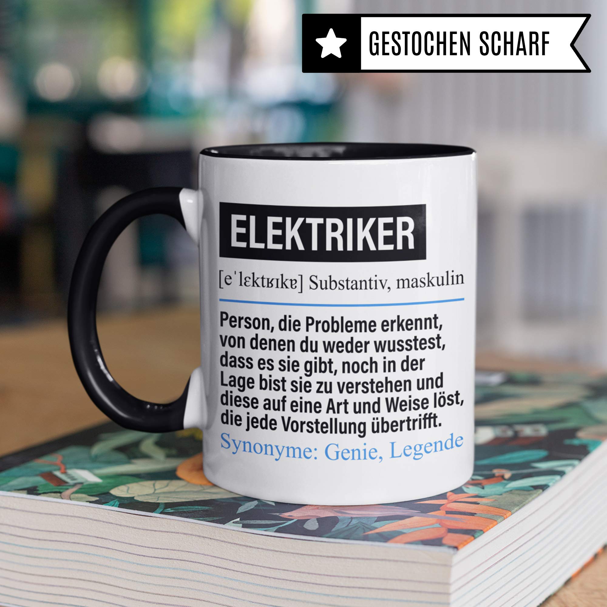 Pagma Druck Tasse Elektriker lustig, Elektriker Geschenk, Spruch Elektroniker Kaffeebecher Geschenkidee, Kaffeetasse Beruf Elektroinstallateur Teetasse Elektrik Becher