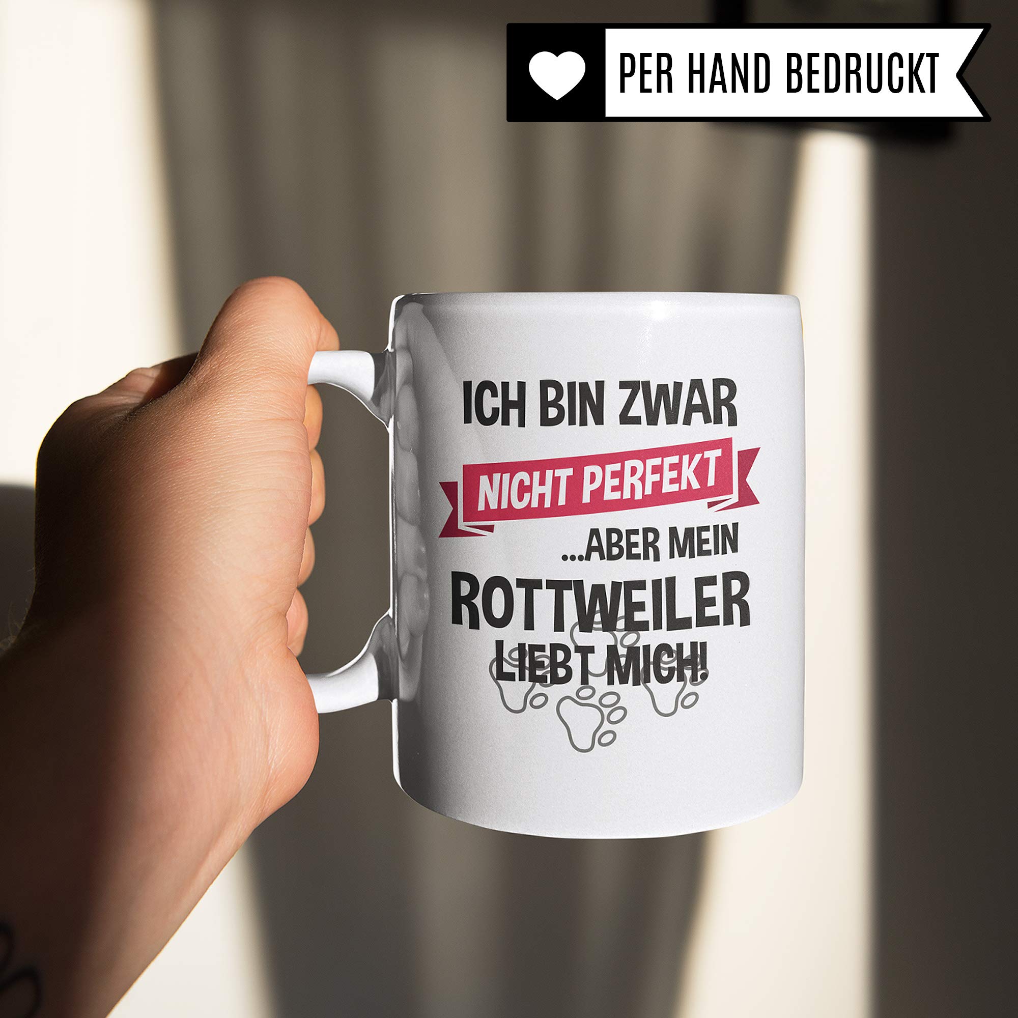 Pagma Druck Tasse Rottweiler Geschenk Hunde Spruch Becher Geschenkidee Rottweiler Kaffeetasse Kaffeebecher