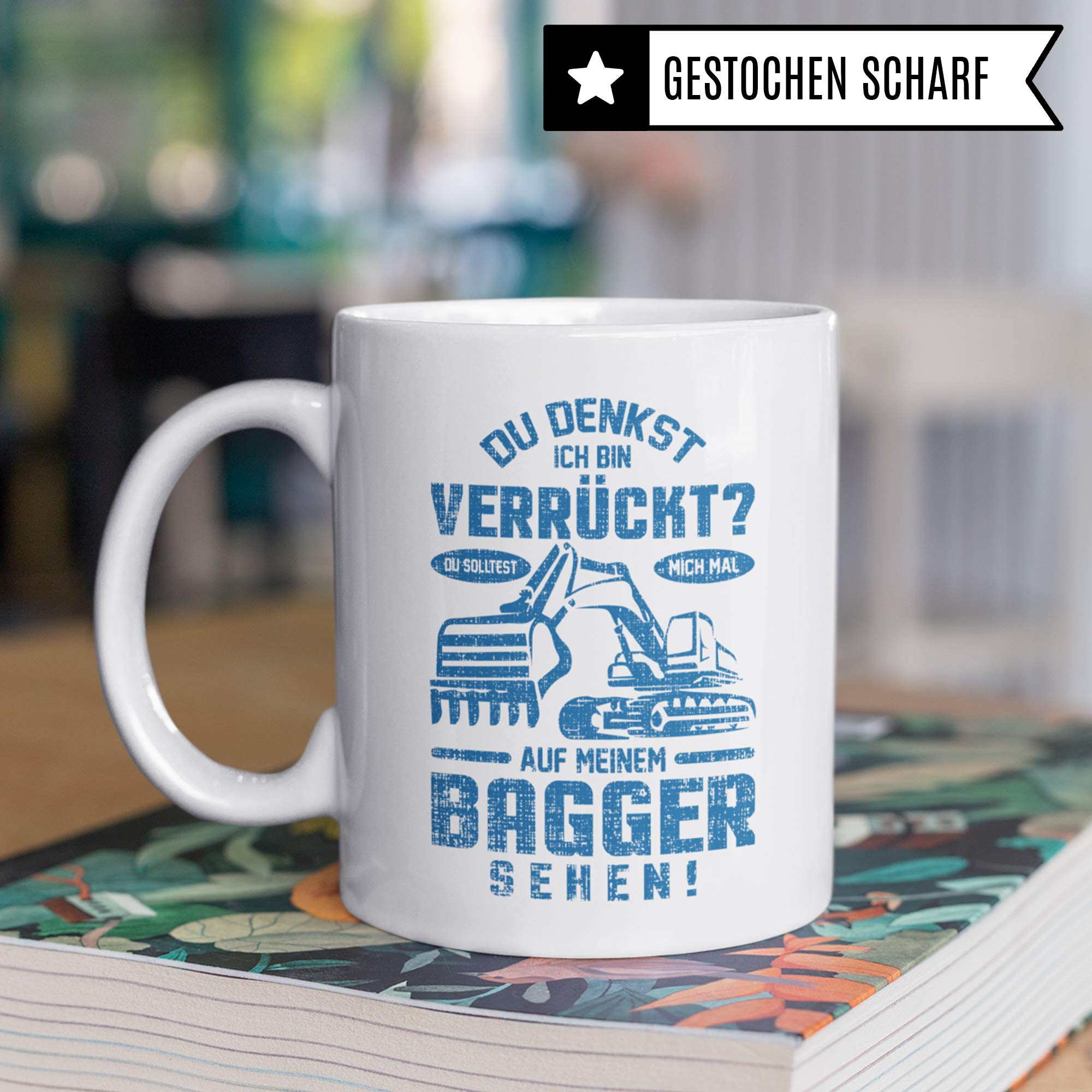 Pagma Druck Tasse Baggerfahrer Männer, Bagger Geschenk, Geschenkidee für Baumaschinenführer & Bagger Fahrer Becher, Kaffeetasse Baumaschinen Baggerführer Baustelle Kaffeebecher