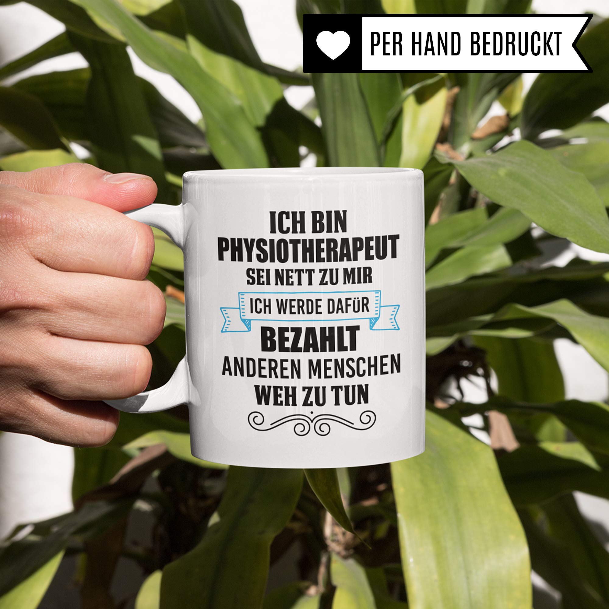 Pagma Druck Physiotherapeut Tasse, Physiotherapeuten Geschenke, Physiotherapie Kaffeetasse Geschenkidee, Kaffeebecher Physio Praxis Krankengymnastik Geschenk Physiotherapeut