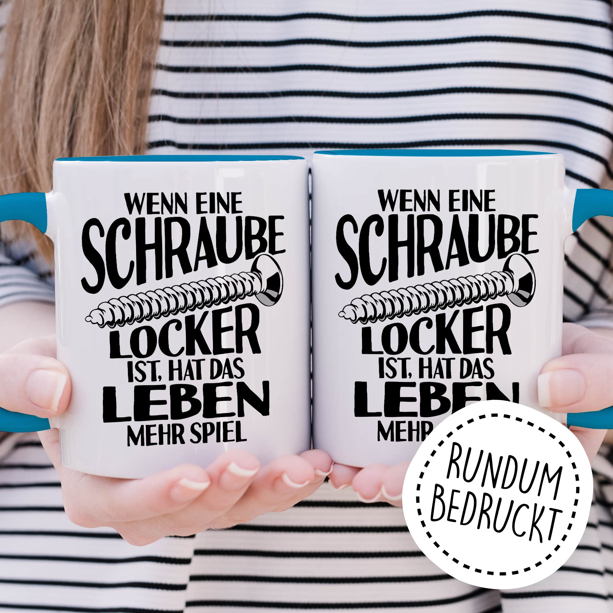 Handwerker Tasse Schrauben Kaffeetasse Mechatroniker Kaffee-Becher Schraube locker Männer Teetasse Geschenk Werkstadt Geschenkidee