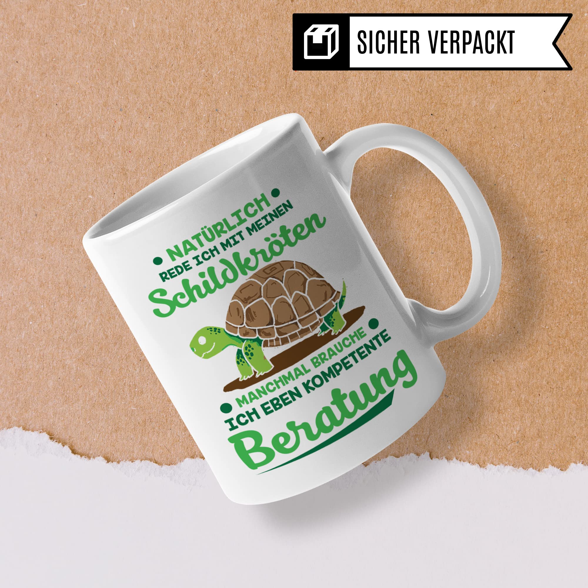 Schildkröten Tasse Geschenkidee, Kaffeebecher mit Spruch lustig, Kaffeetasse Humor Witz Geschenk für Schildkrötenbesitzer, Schildkröte Becher