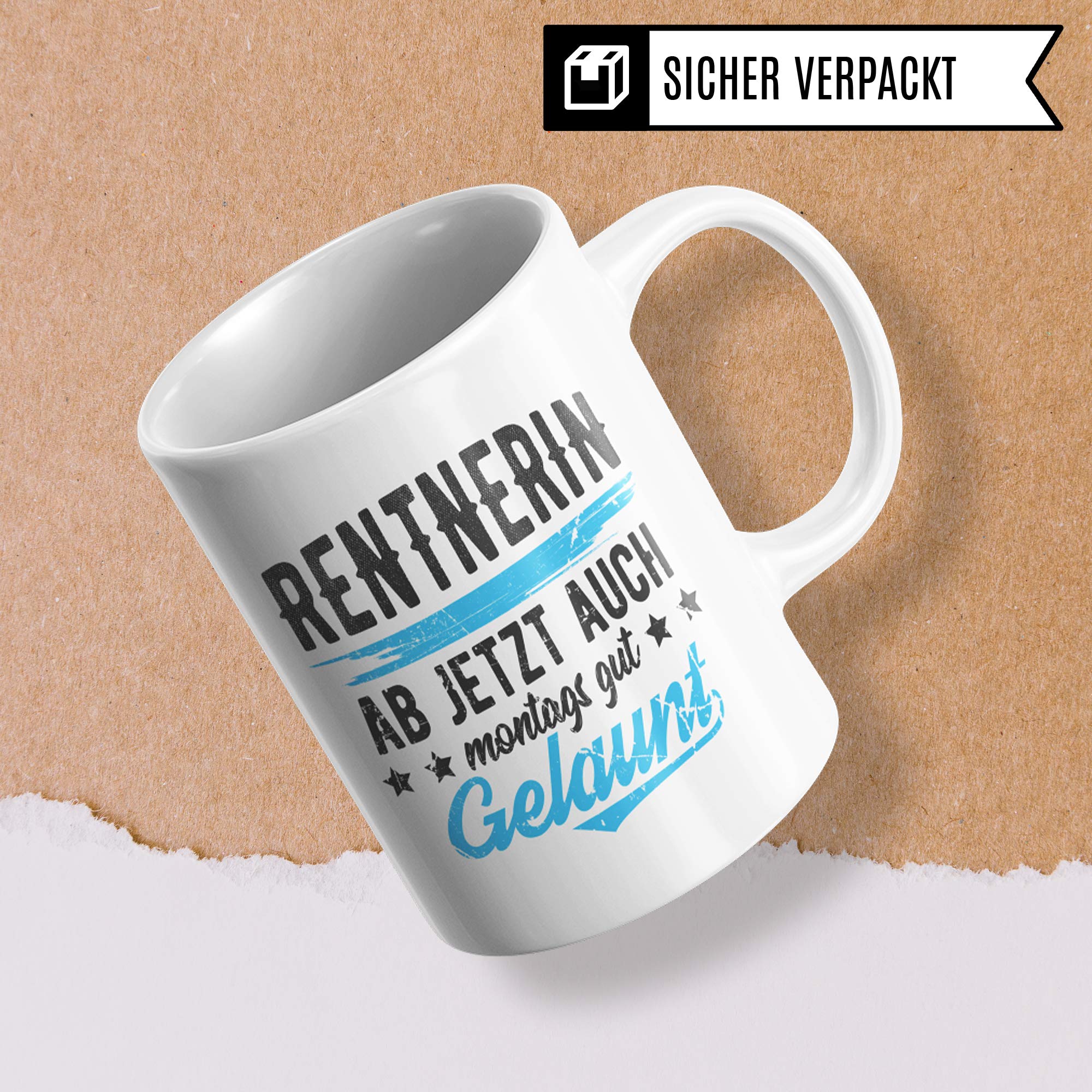 Pagma Druck Tasse Rentnerin, Ruhestand Geschenk für Frauen, Geschenkidee Rentner Renteneintritt, Geschenk Renteneintritt Frau, Kaffeetasse Pension