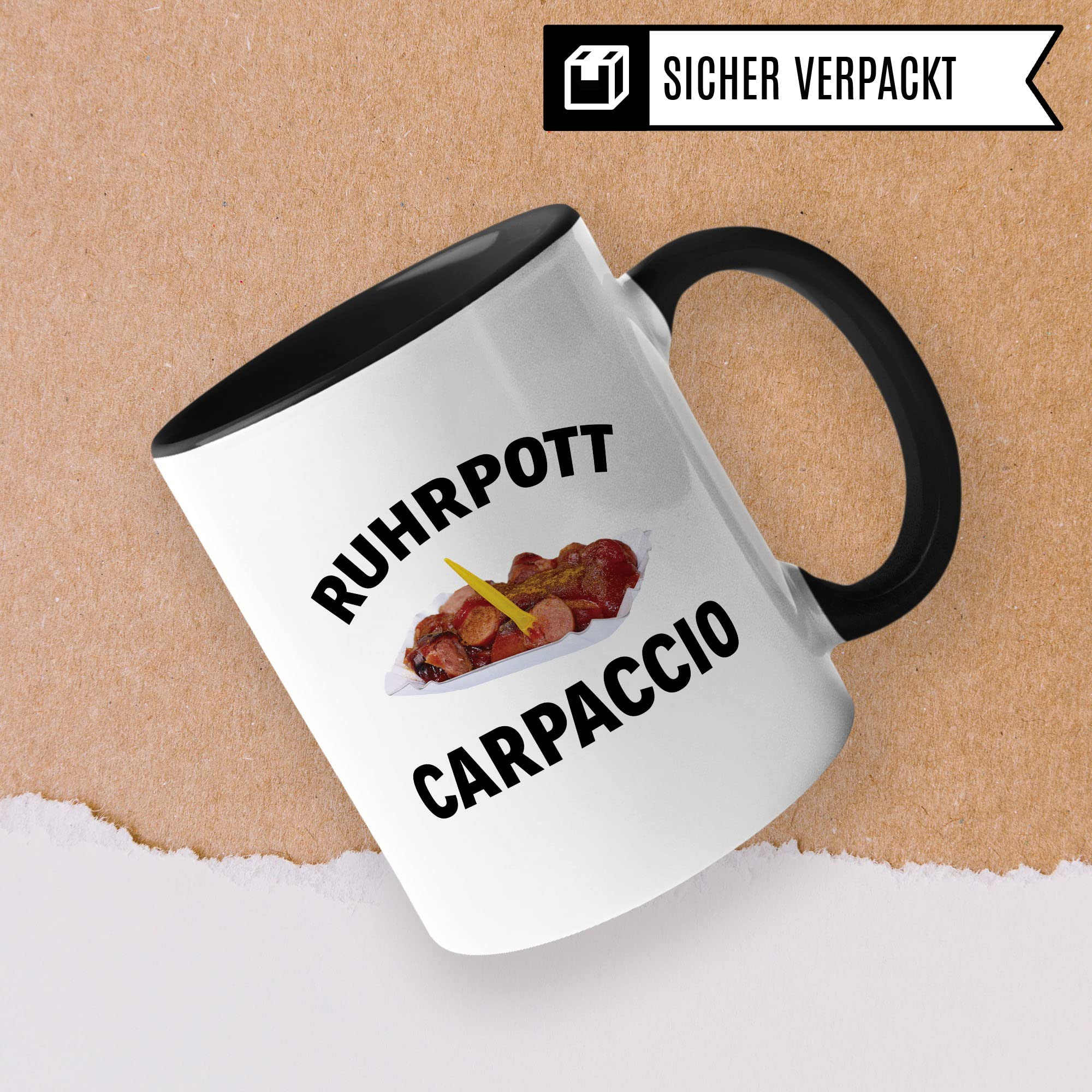 Ruhrpott Tasse Geschenkidee Heimat Kaffeetasse Humor Witz Geschenk für Nordrhein-Westfalen Kaffeebecher NRW Becher