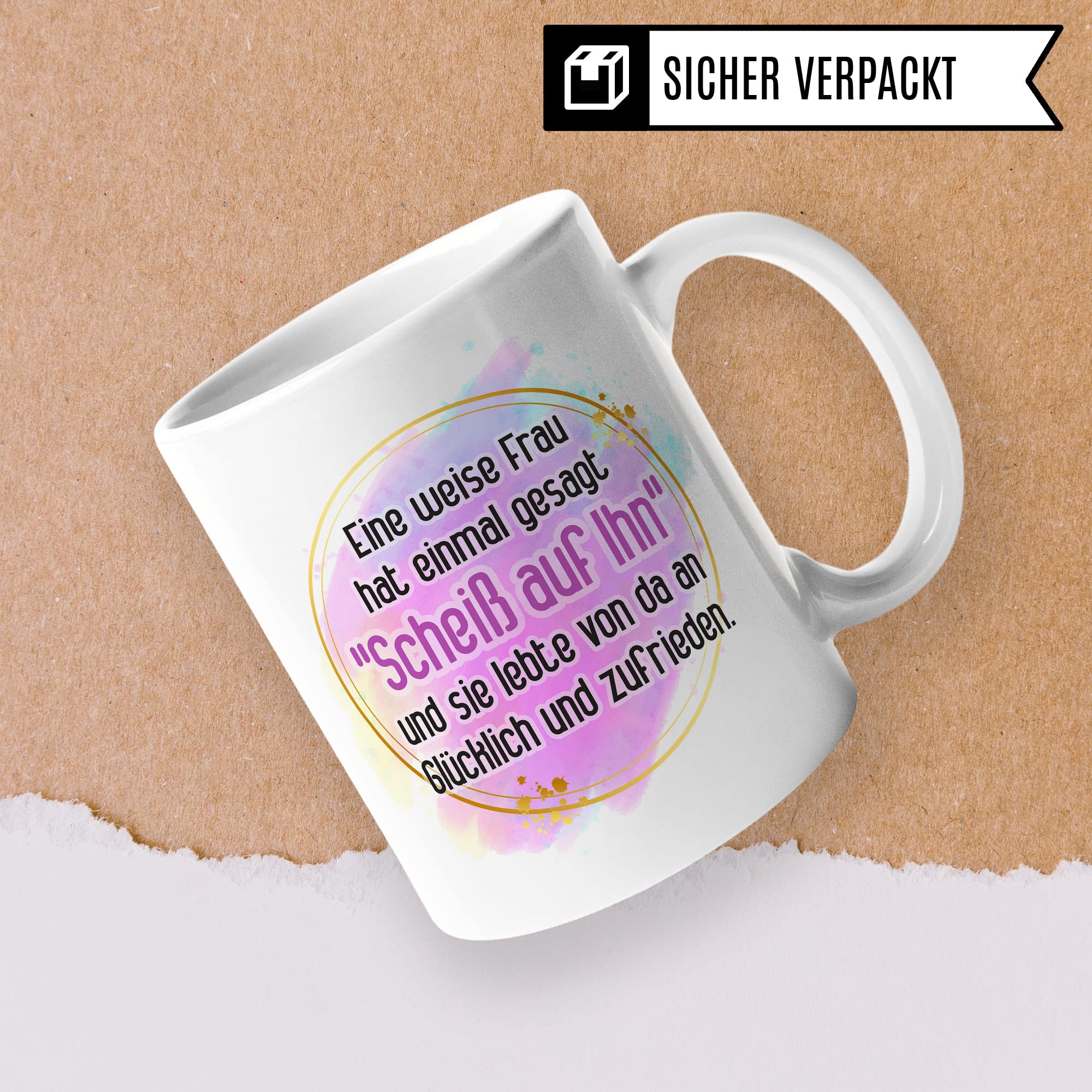 Scheidung Tasse: Scheiß auf Ihn Scheidung Trennung Spruch lustig Motiv Geschenkidee Kaffeetasse Divorce Kaffee-Becher beste Freundin