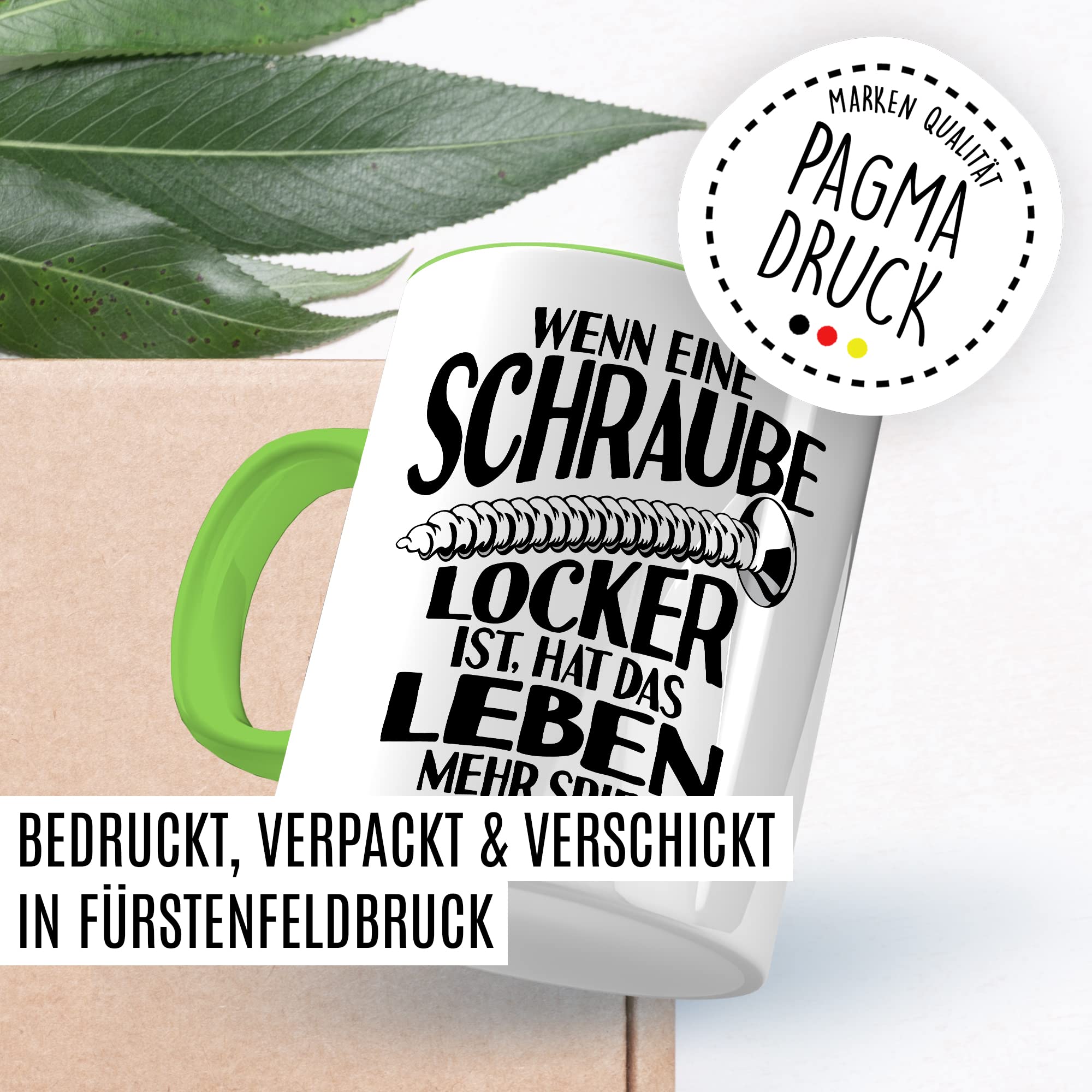 Handwerker Tasse Schrauben Kaffeetasse Mechatroniker Kaffee-Becher Schraube locker Männer Teetasse Geschenk Werkstadt Geschenkidee