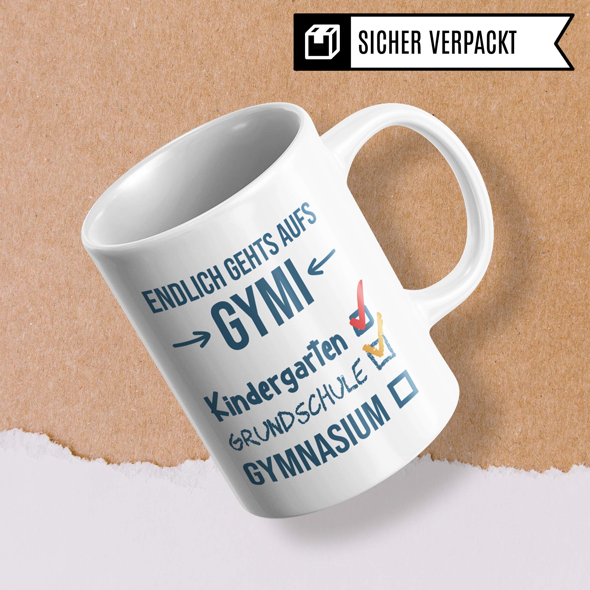 Pagma Druck Gymnasium Übertritt Tasse, Grundschule Gymnasium Übergang Geschenk, Becher Geschenkidee 5. Klasse Gymnasiast, Kakaobecher Schule Schüler