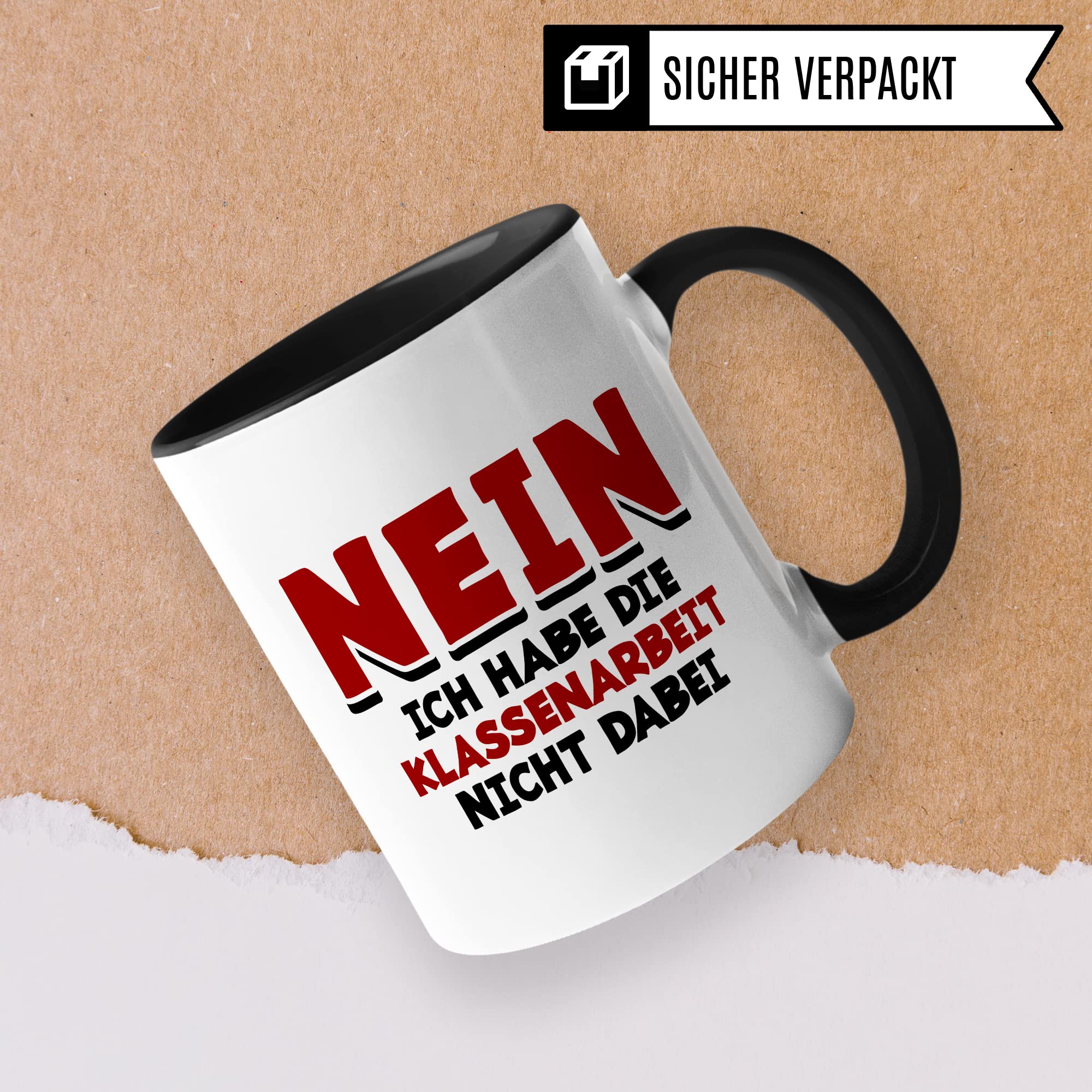 Tasse Lehrer lustig mit Spruch Geschenk-Idee Grundschule Gymnasium Realschule Mittelschule Referendar Abschied Abschiedsgeschenk Klassenarbeit Kaffee-Becher